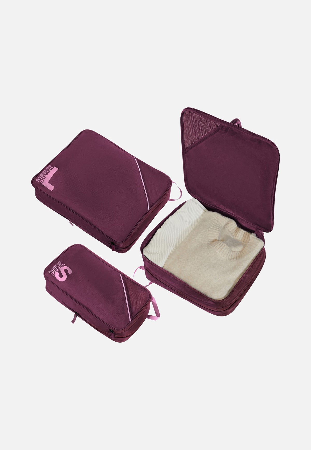 American Tourister Packing Cubes S/M/L Iced Berry Packing Cubes