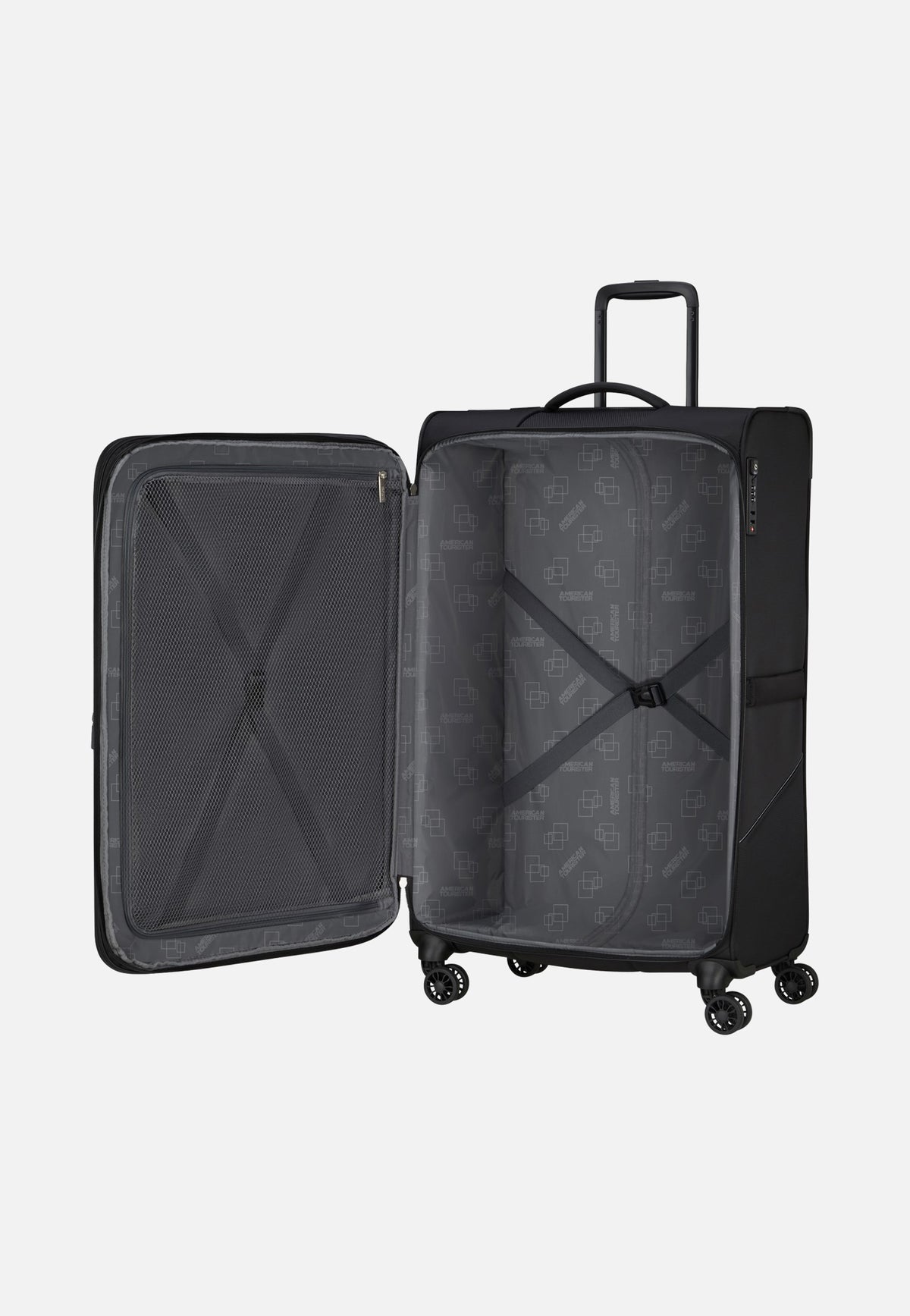 American Tourister Summerride Spinner L Exp TSA Black Koffer