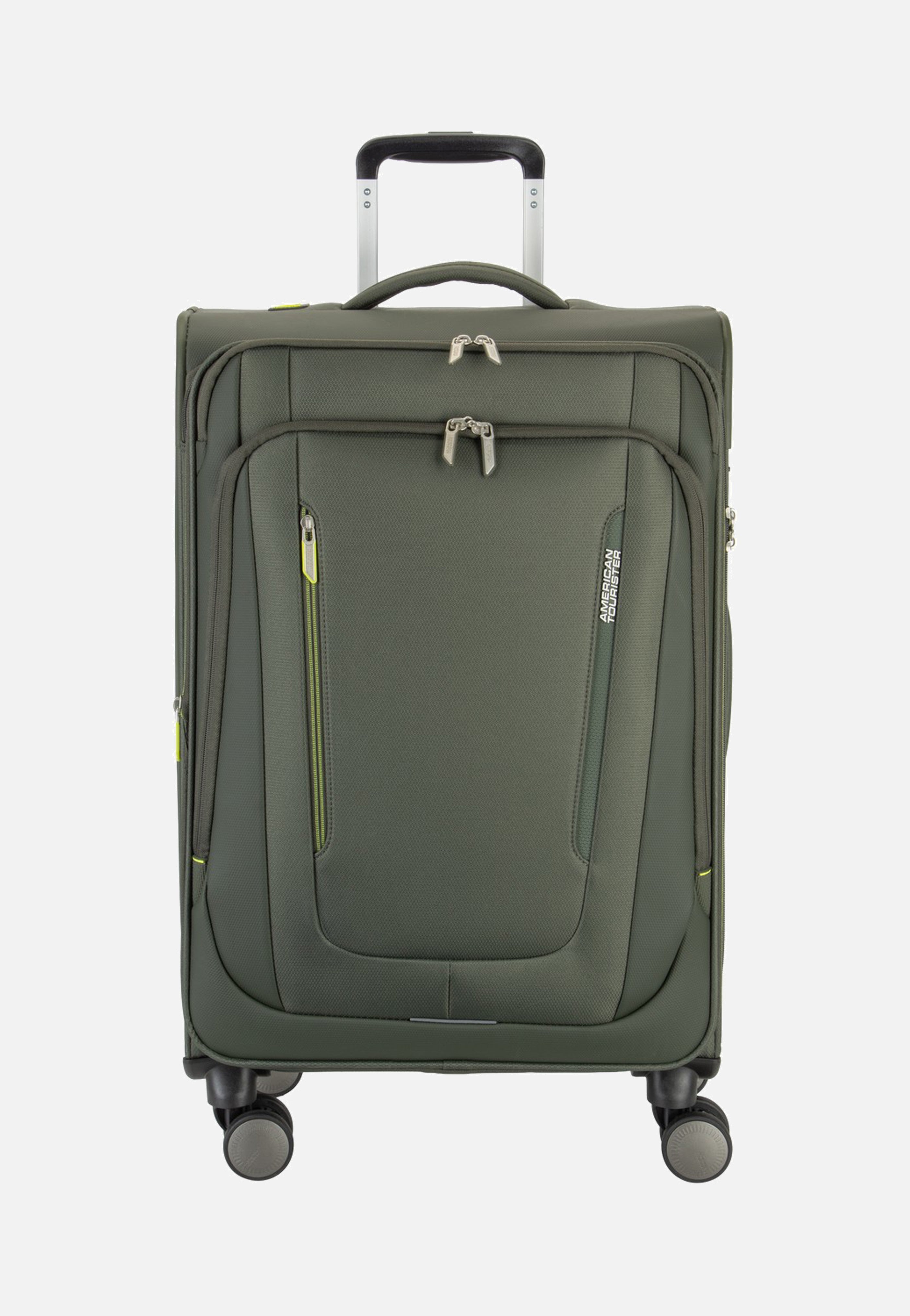 American Tourister Wanderlite Spinner M Exp Dark Khaki Koffer