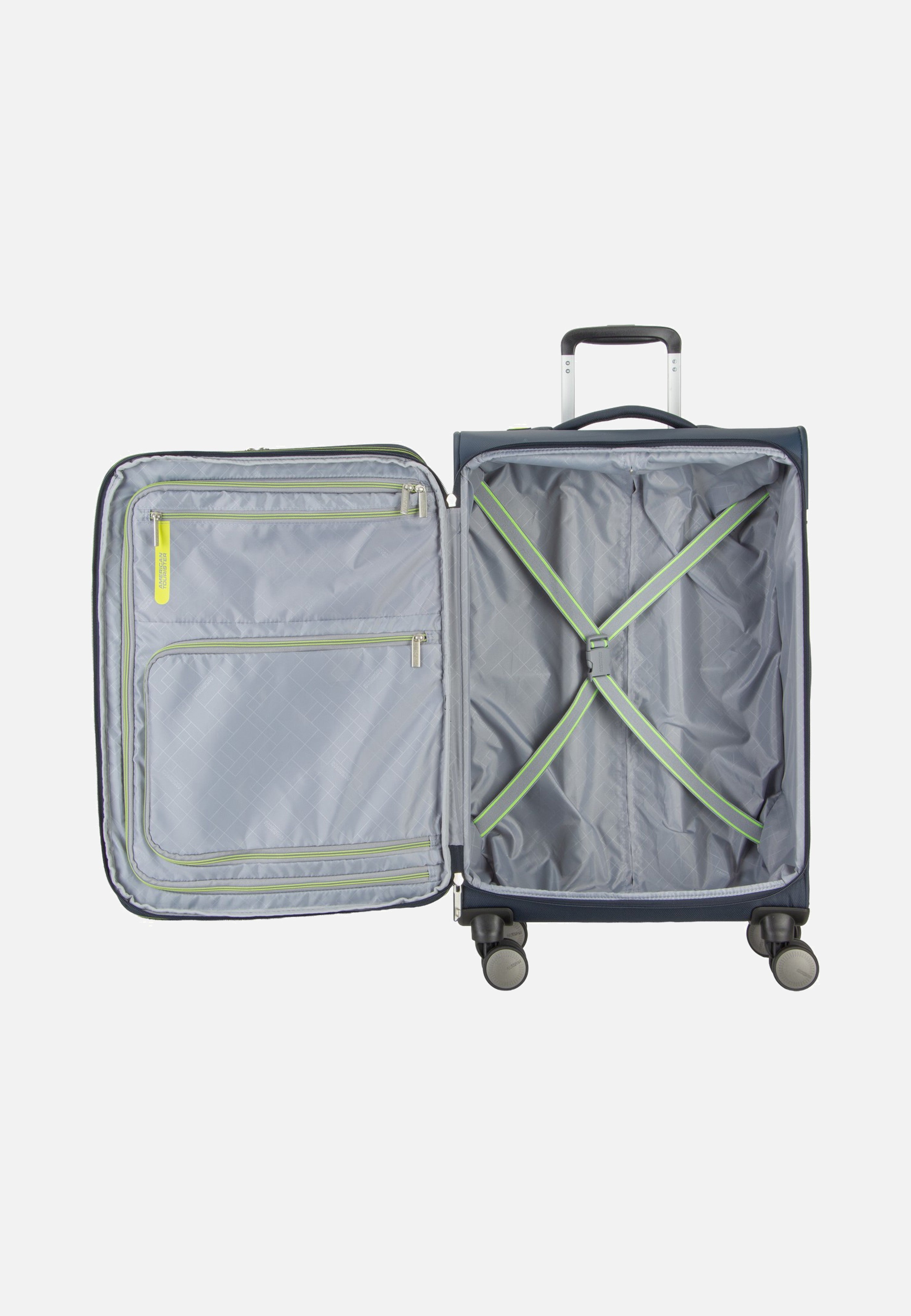 American Tourister Wanderlite Spinner M Exp Dark Navy Koffer