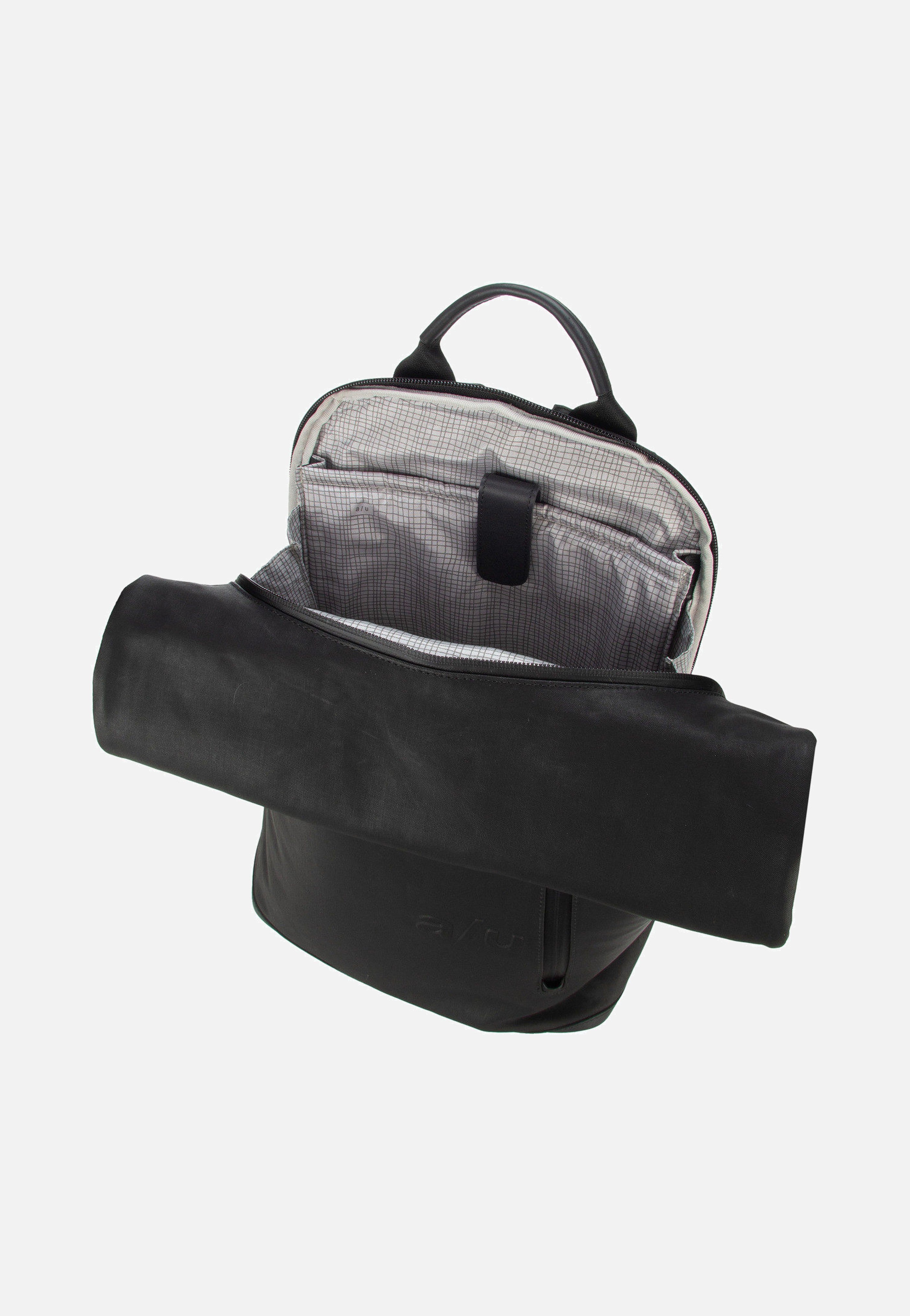 aunts & uncles Tokio Black Rolltop Rucksack