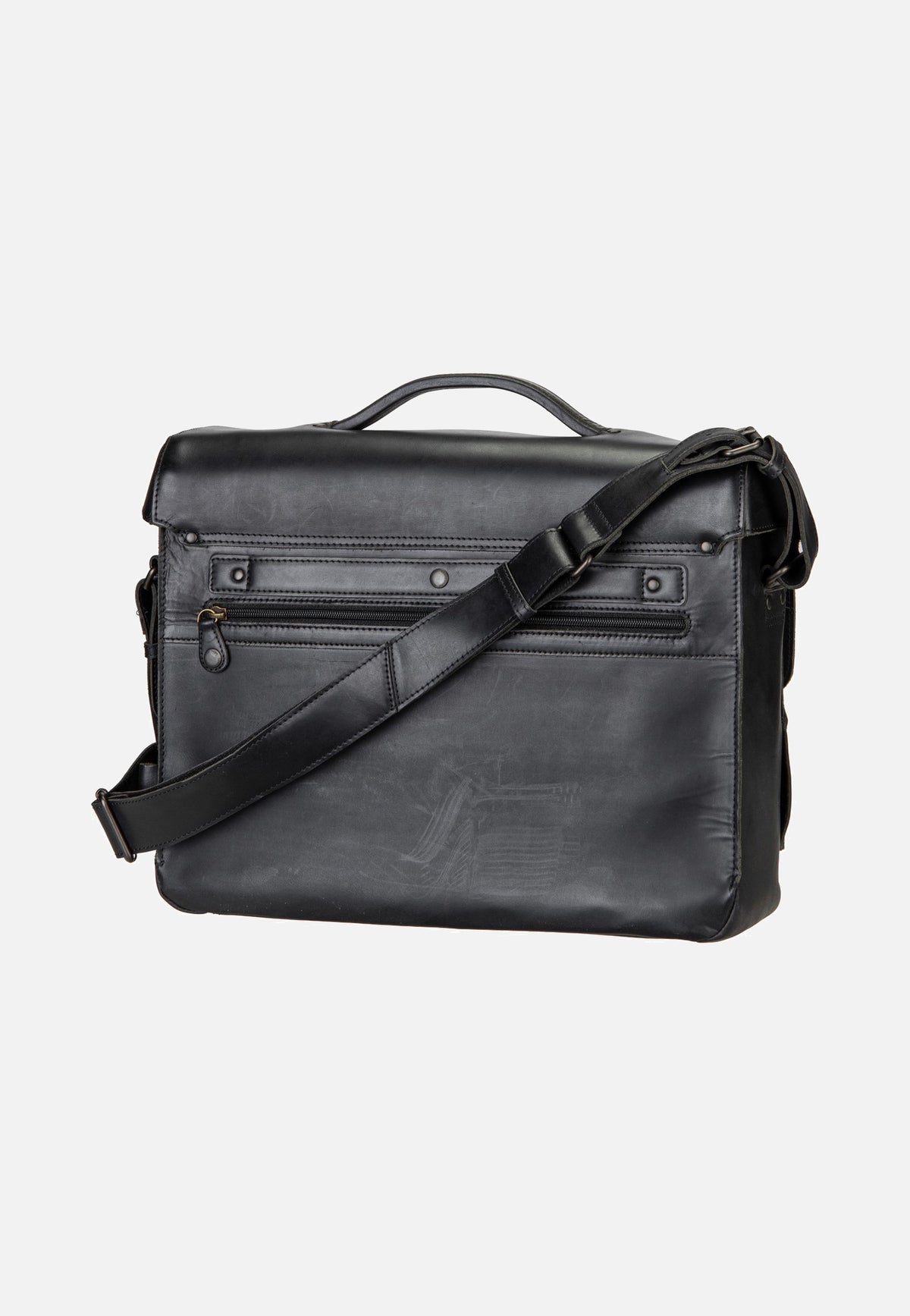 aunts & uncles Finn Black Messenger Bag