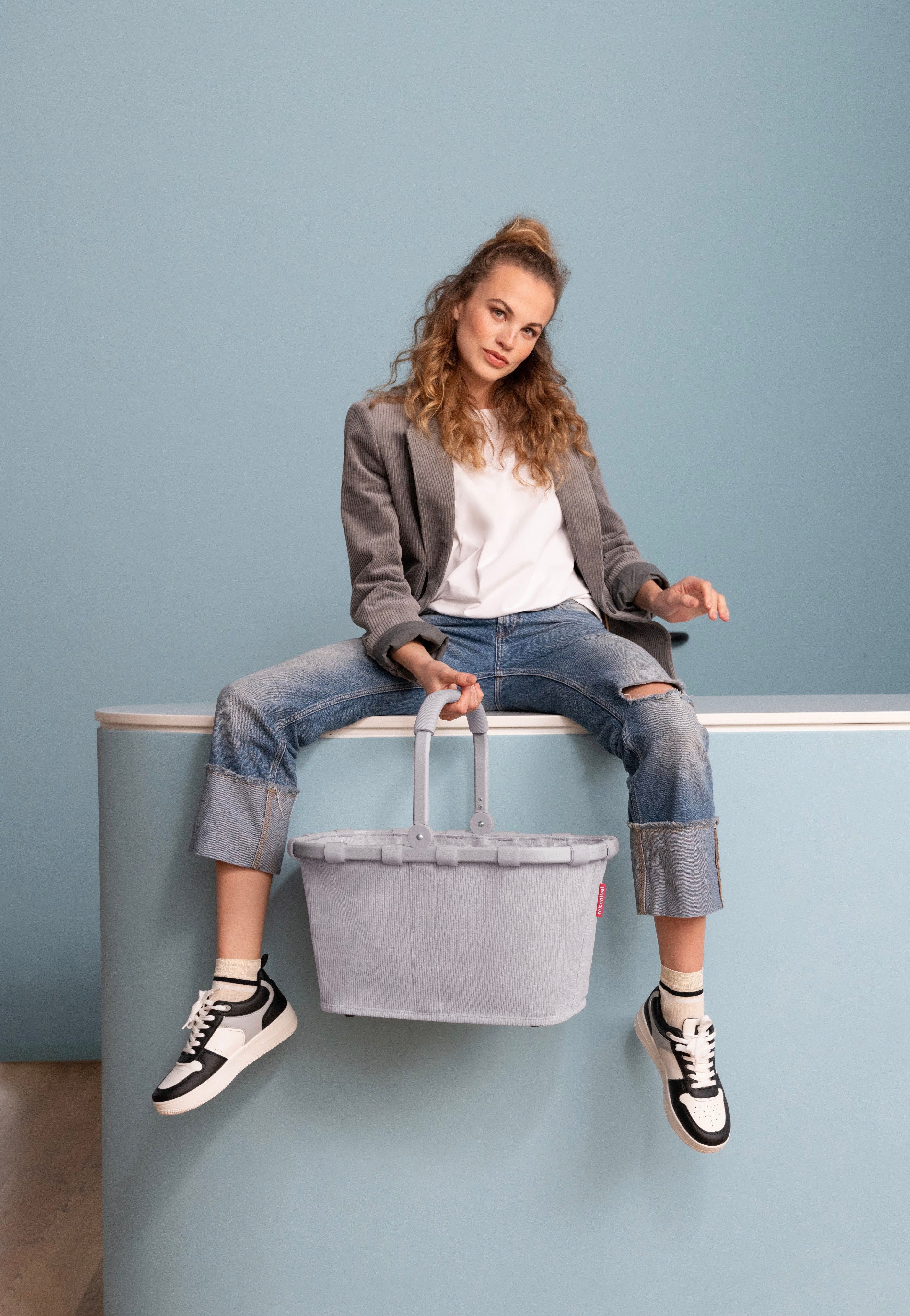reisenthel Carrybag Cord Grey Einkaufskorb