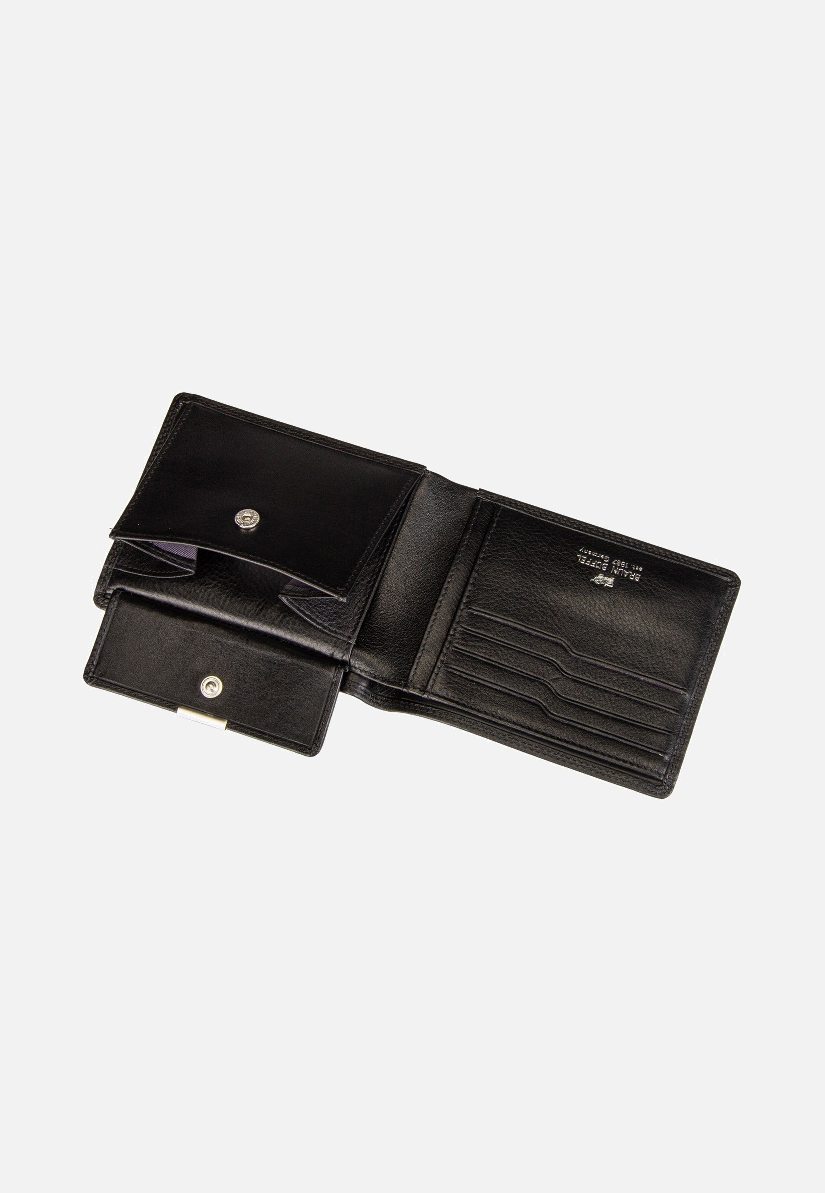 Braun Büffel Golf RFID Coin Wallet 4+3Cs Black Portemonnaie