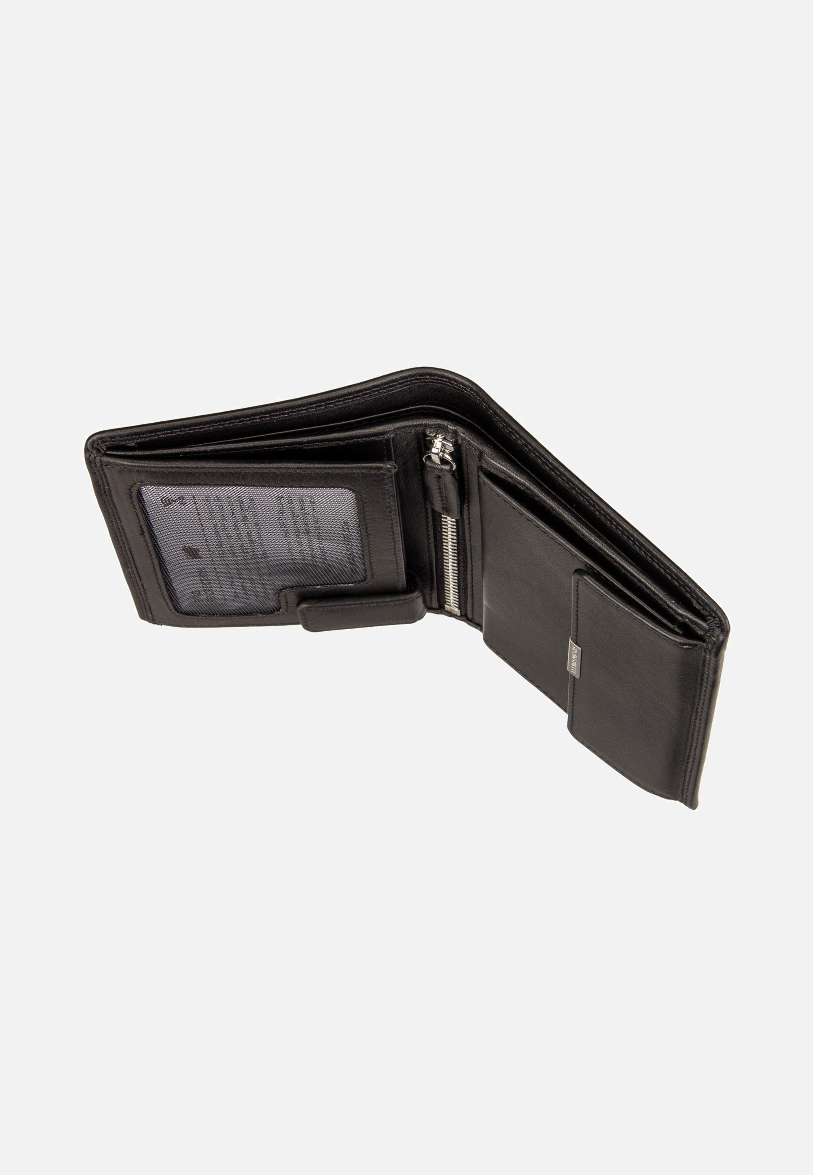 Braun Büffel Golf RFID Coin Wallet H 7Cs + Loop Black Portemonnaie