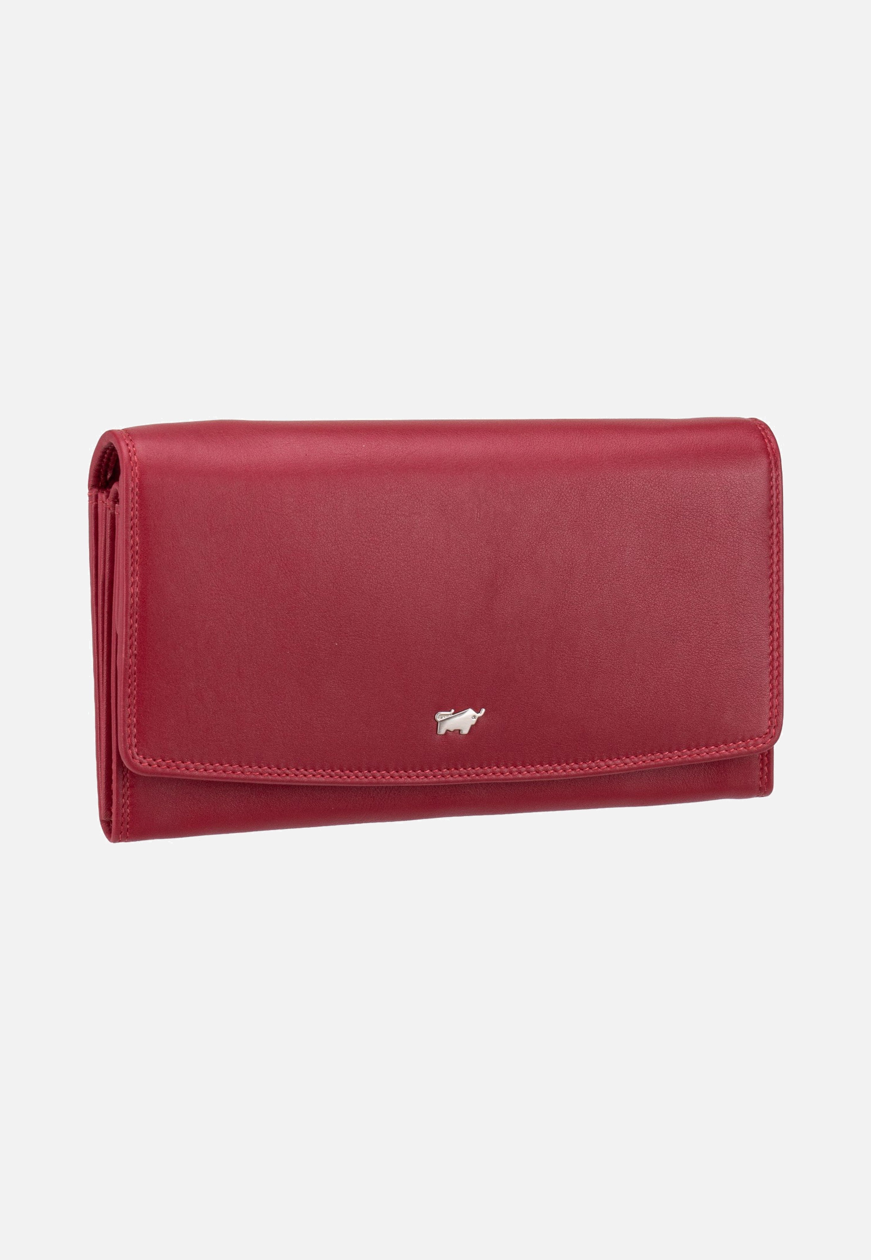 Braun Büffel Golf RFID Wallet L 9Cs Red Portemonnaie