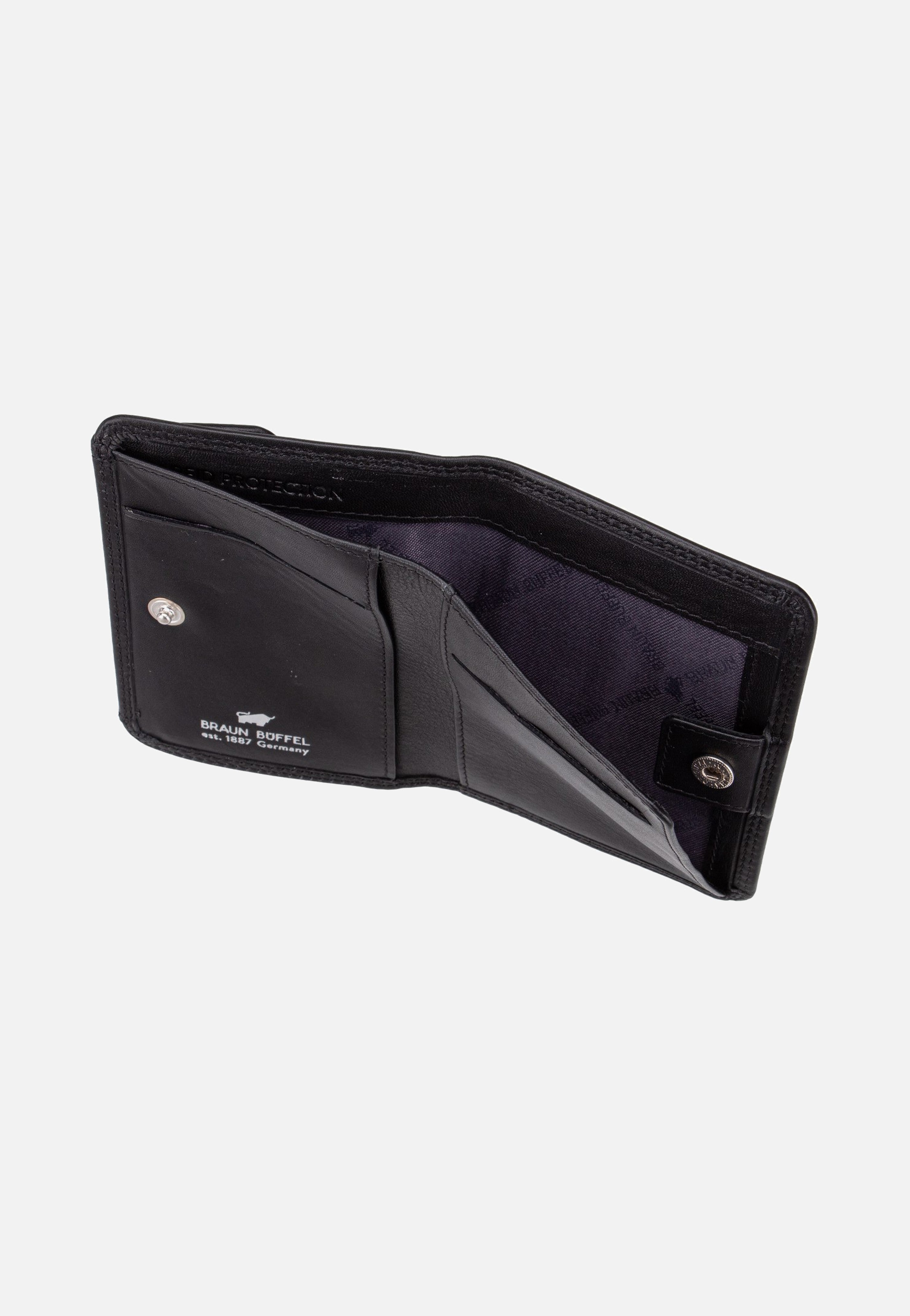 Braun Büffel Golf RFID Coin Purse S 2Cs Black Portemonnaie