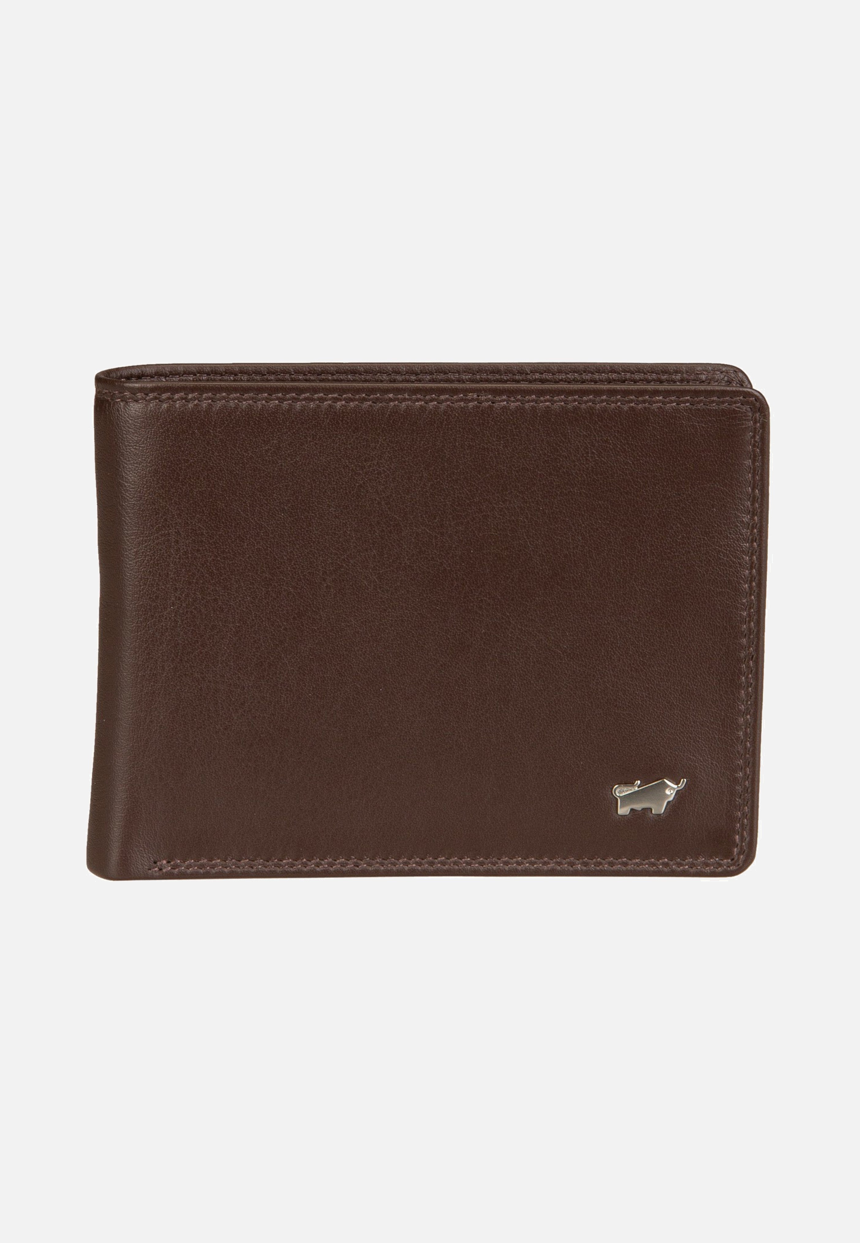 Braun Büffel Golf RFID Coin Wallet 8Cs Braun Portemonnaie