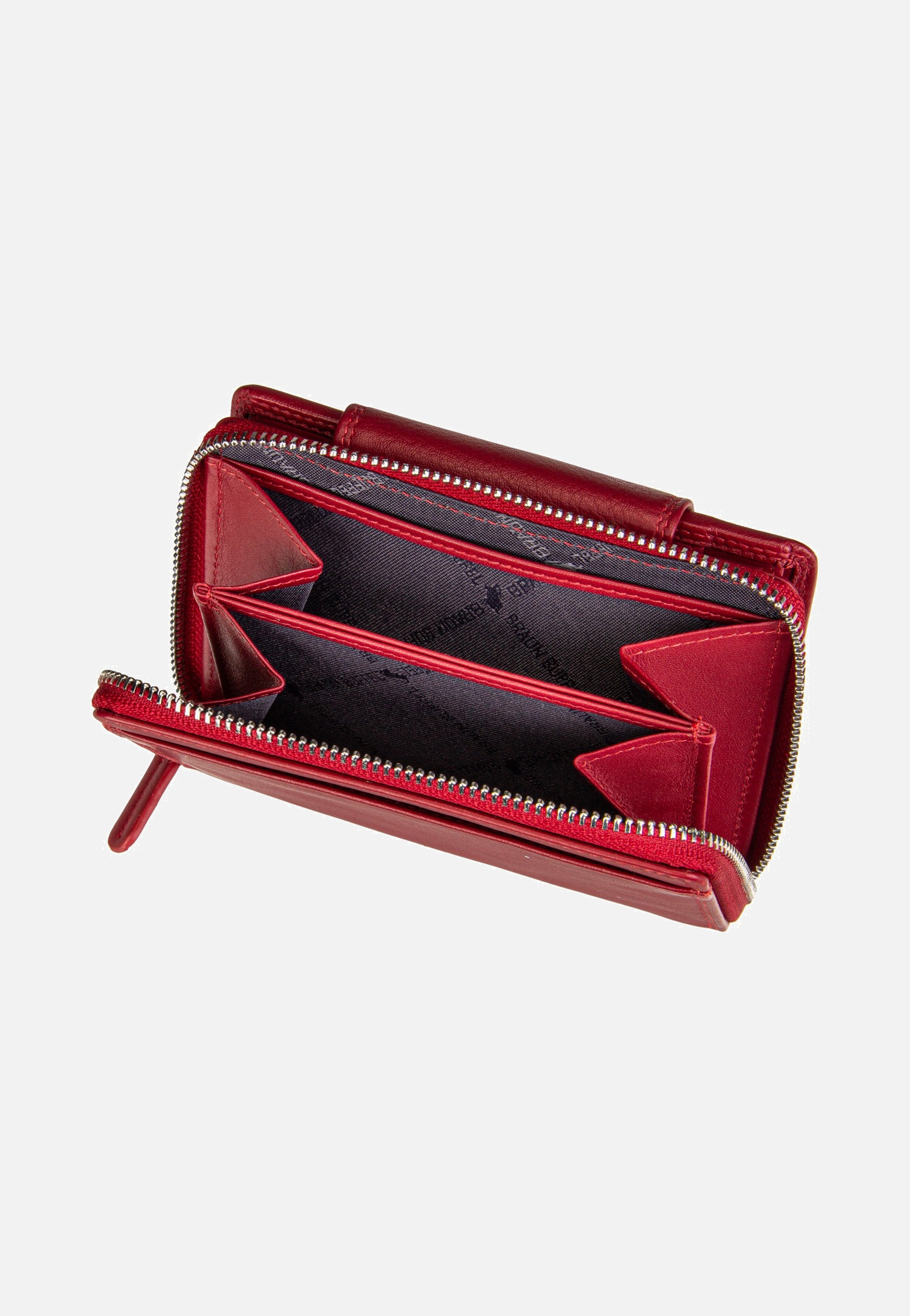 Braun Büffel Golf RFID Zip-Wallet M 12Cs Red Portemonnaie