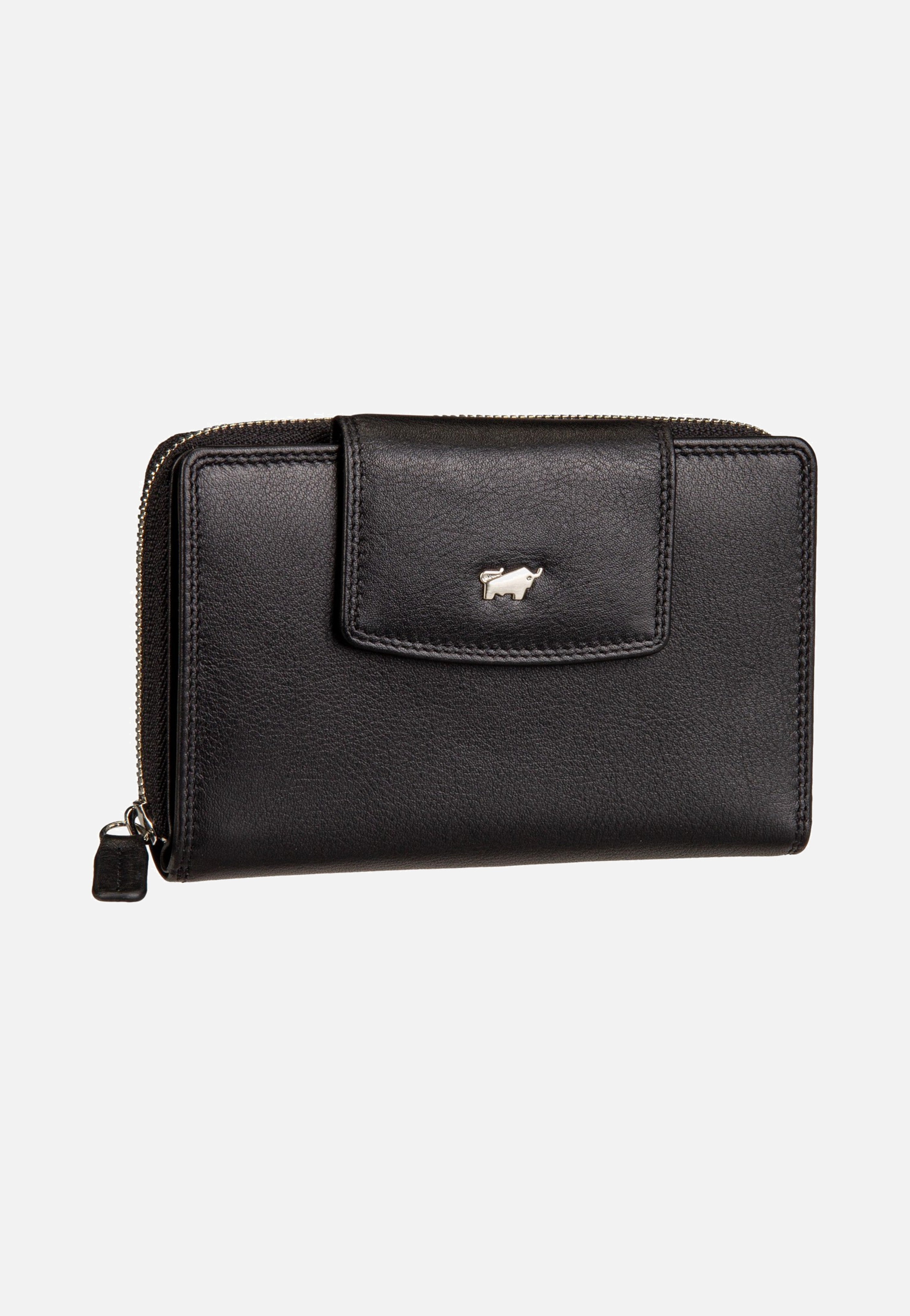 Braun Büffel Golf RFID Zip-Wallet M 15Cs Black Portemonnaie