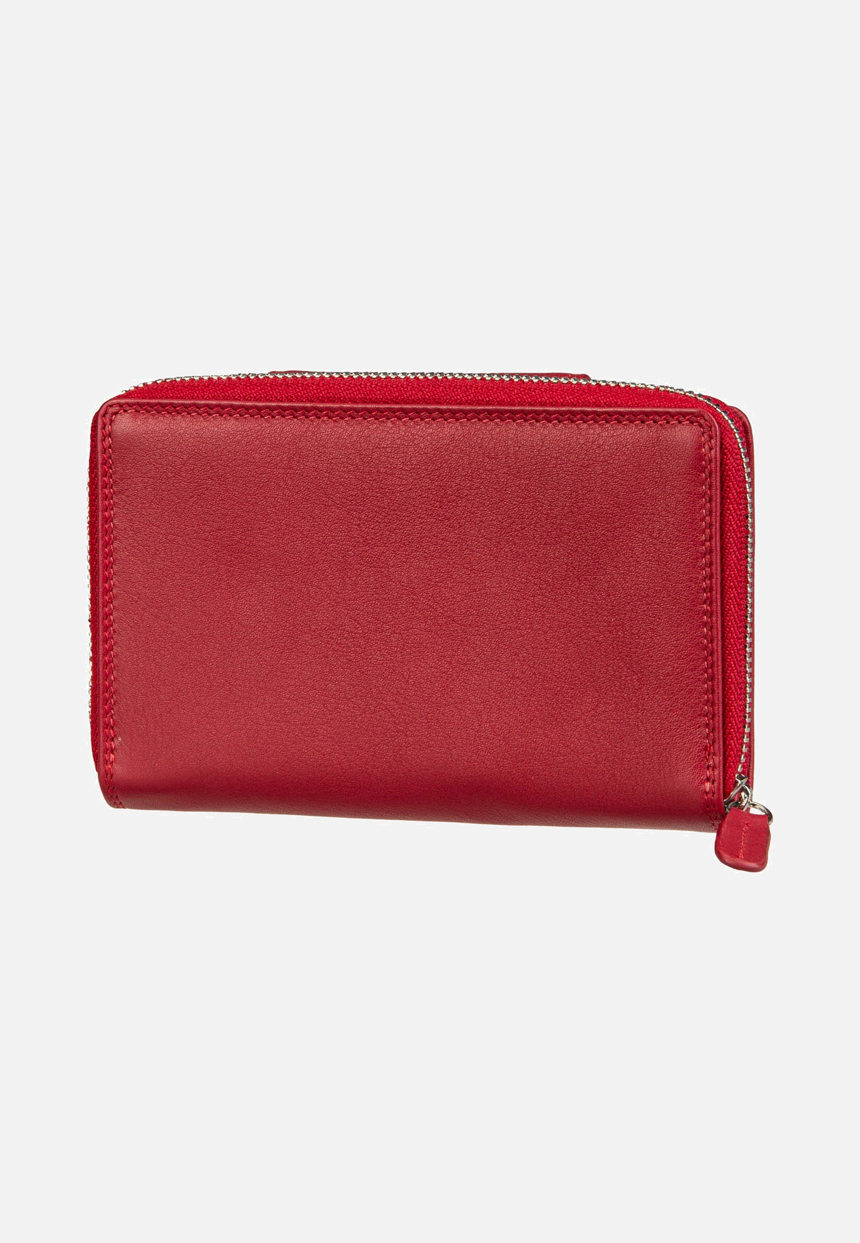 Braun Büffel Golf RFID Zip-Wallet M 15Cs Red Portemonnaie