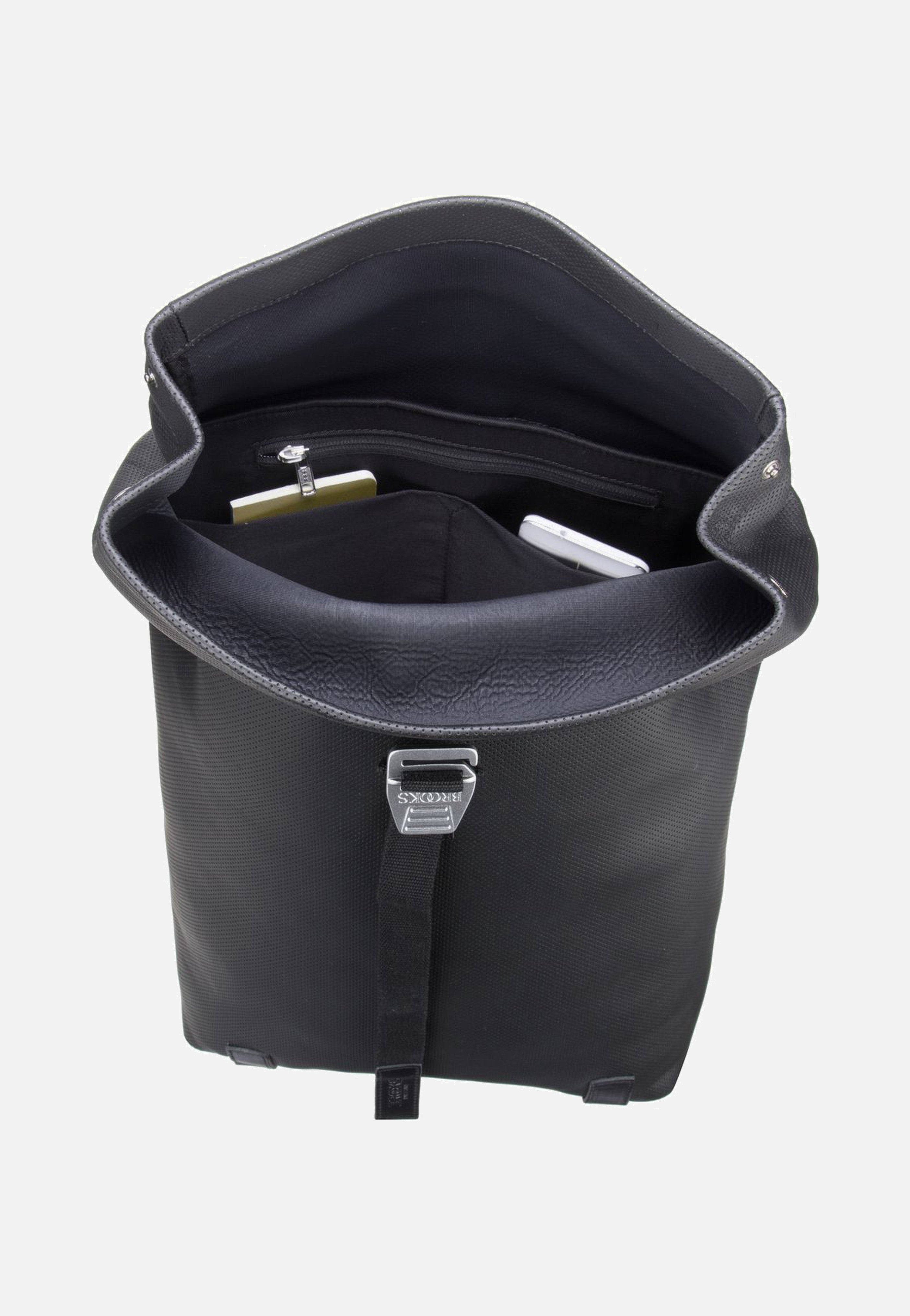 Brooks England - Pickwick Reflective Leather Black - Rolltop Backpack | Neutral-Image