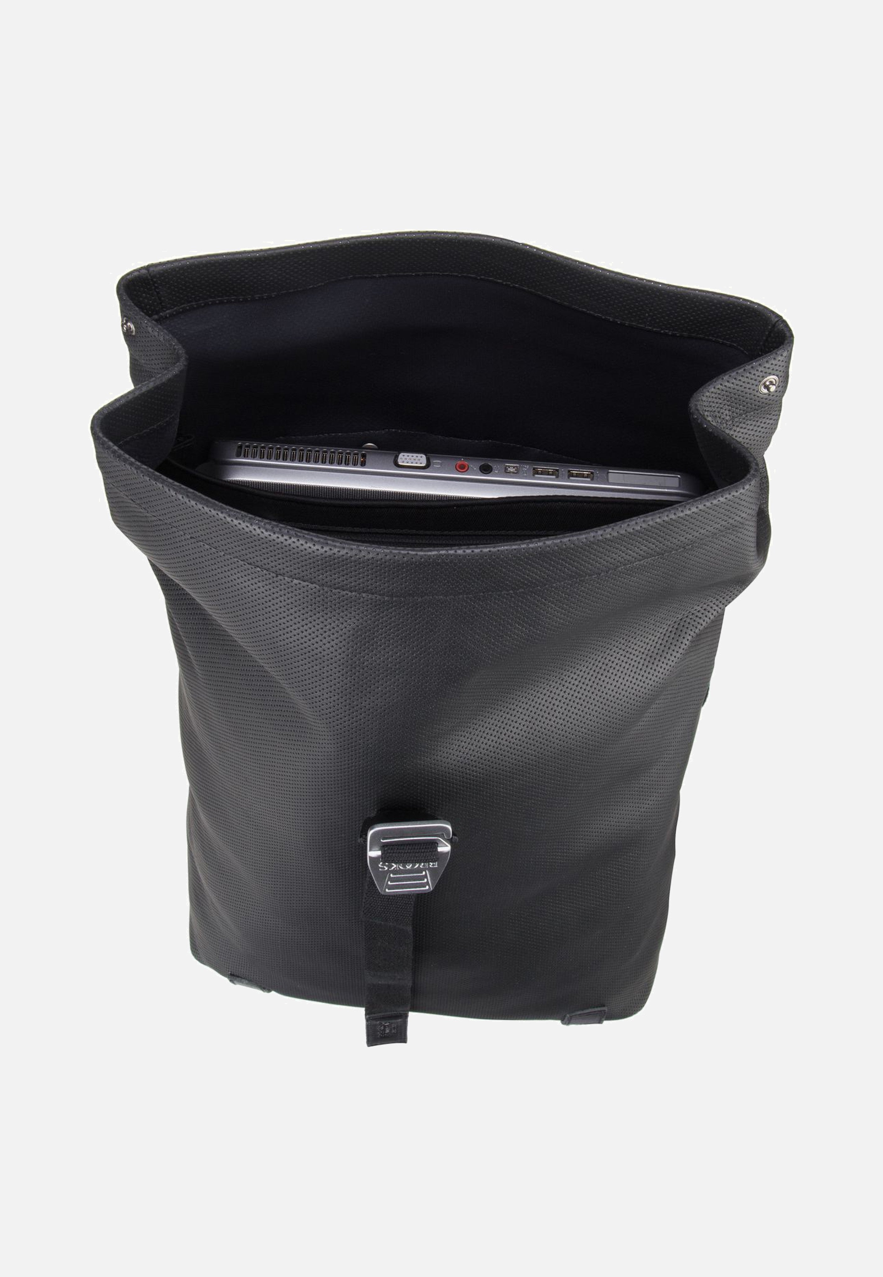 Brooks England - Pickwick Reflective Leather Black - Rolltop Backpack | Neutral-Image