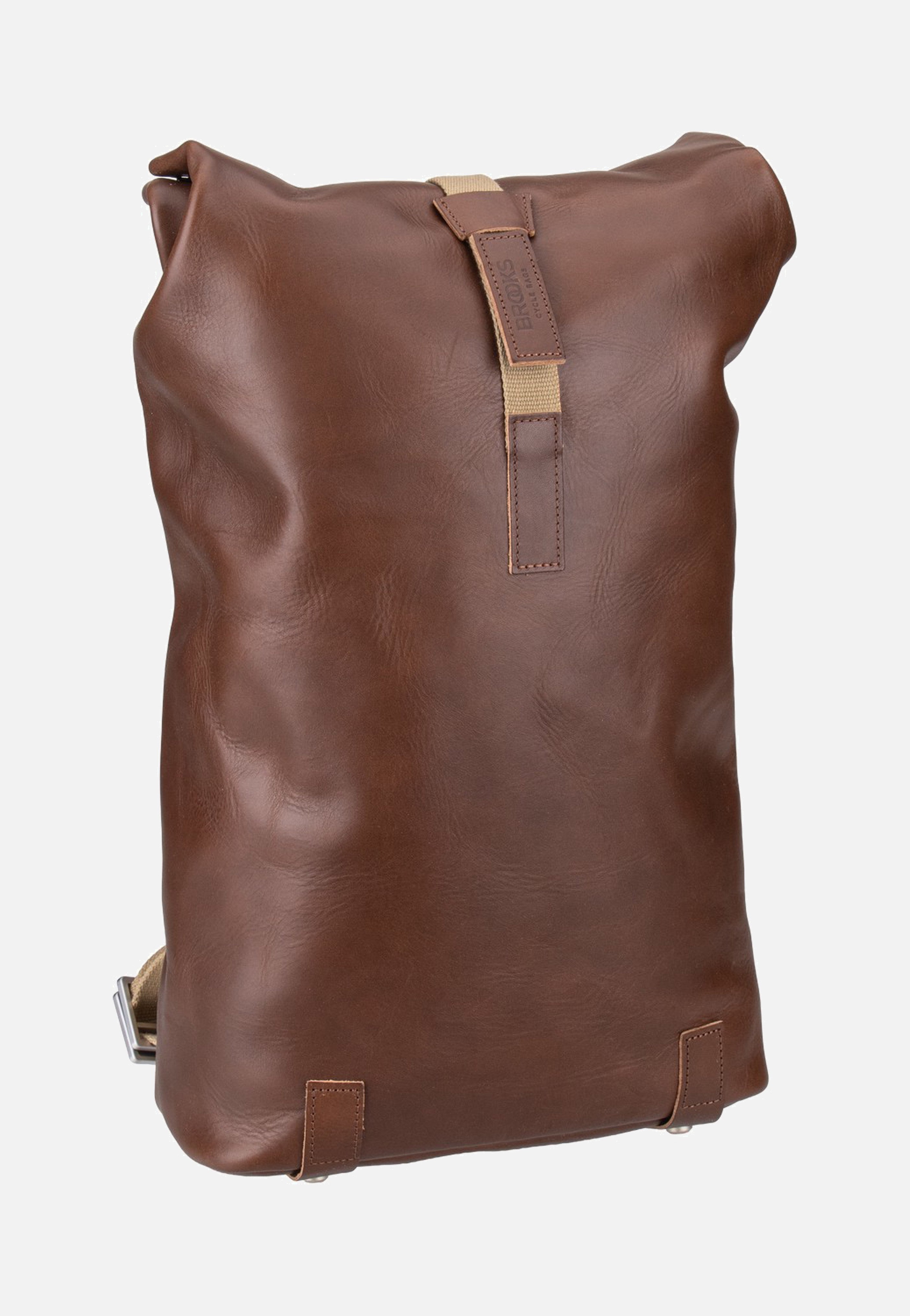 Brooks England Pickwick Reflective Leather 12L Brown Rolltop Rucksack