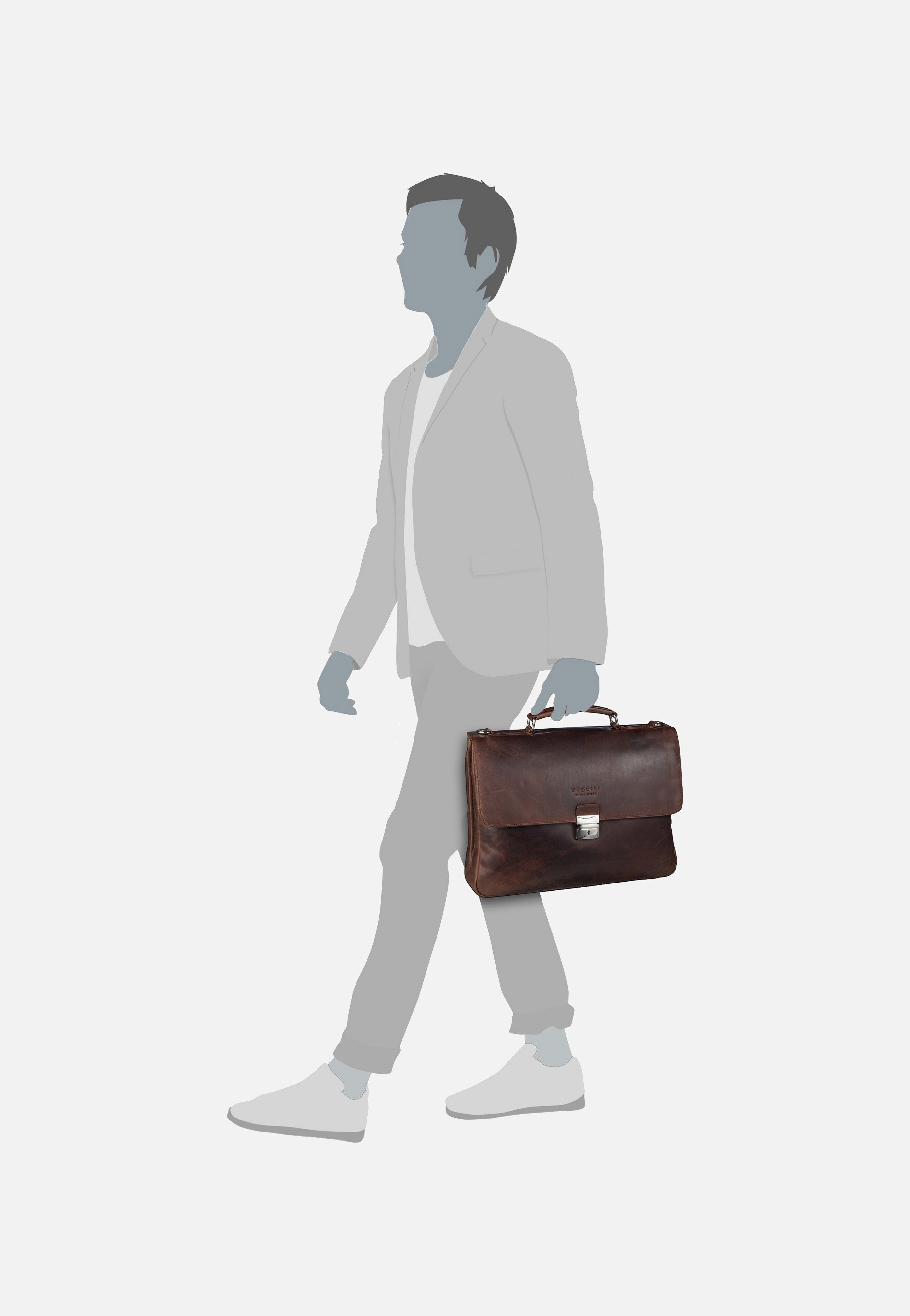 Bugatti - Romano Medium Braun - Briefcase | Men-Image