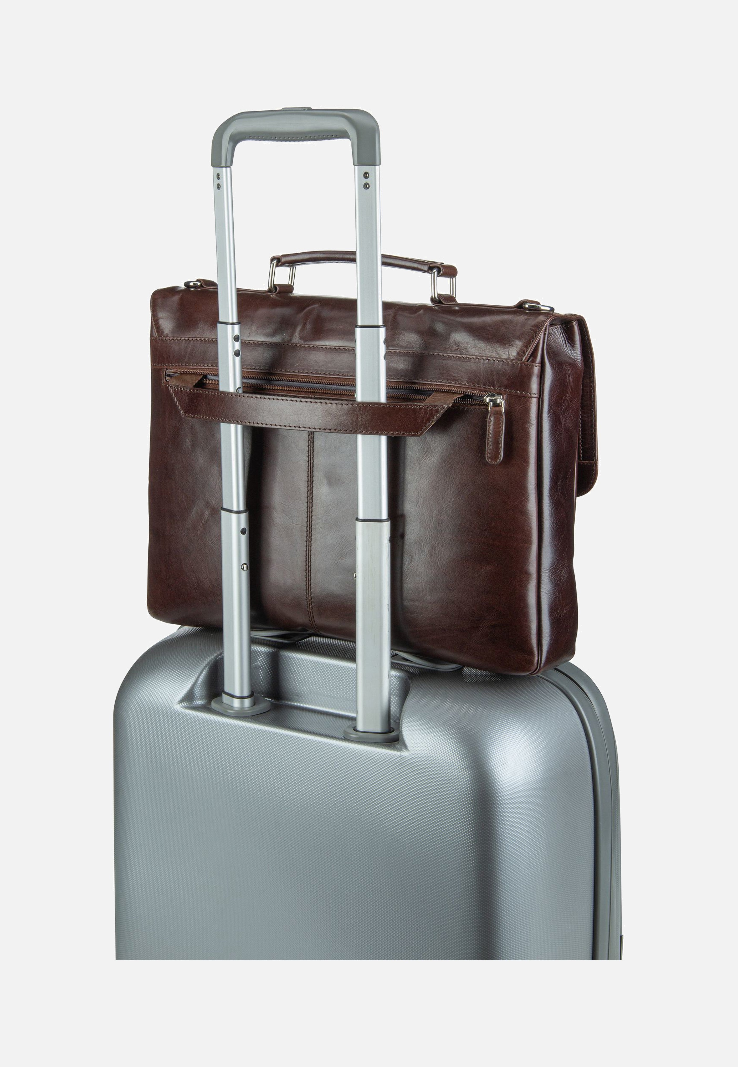 Bugatti - Romano Small Braun - Briefcase | Men-Image