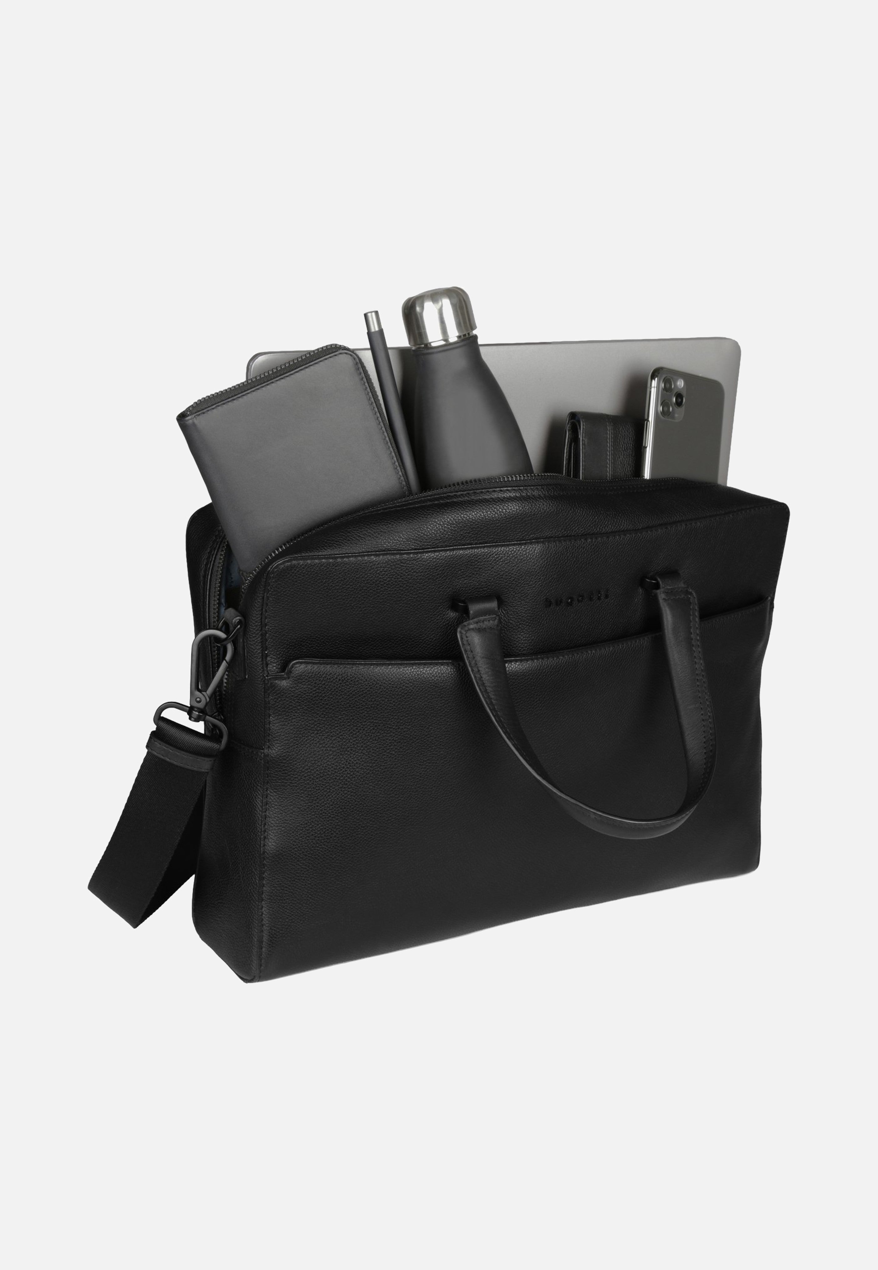 Bugatti Black Briefcase Black Briefcase
