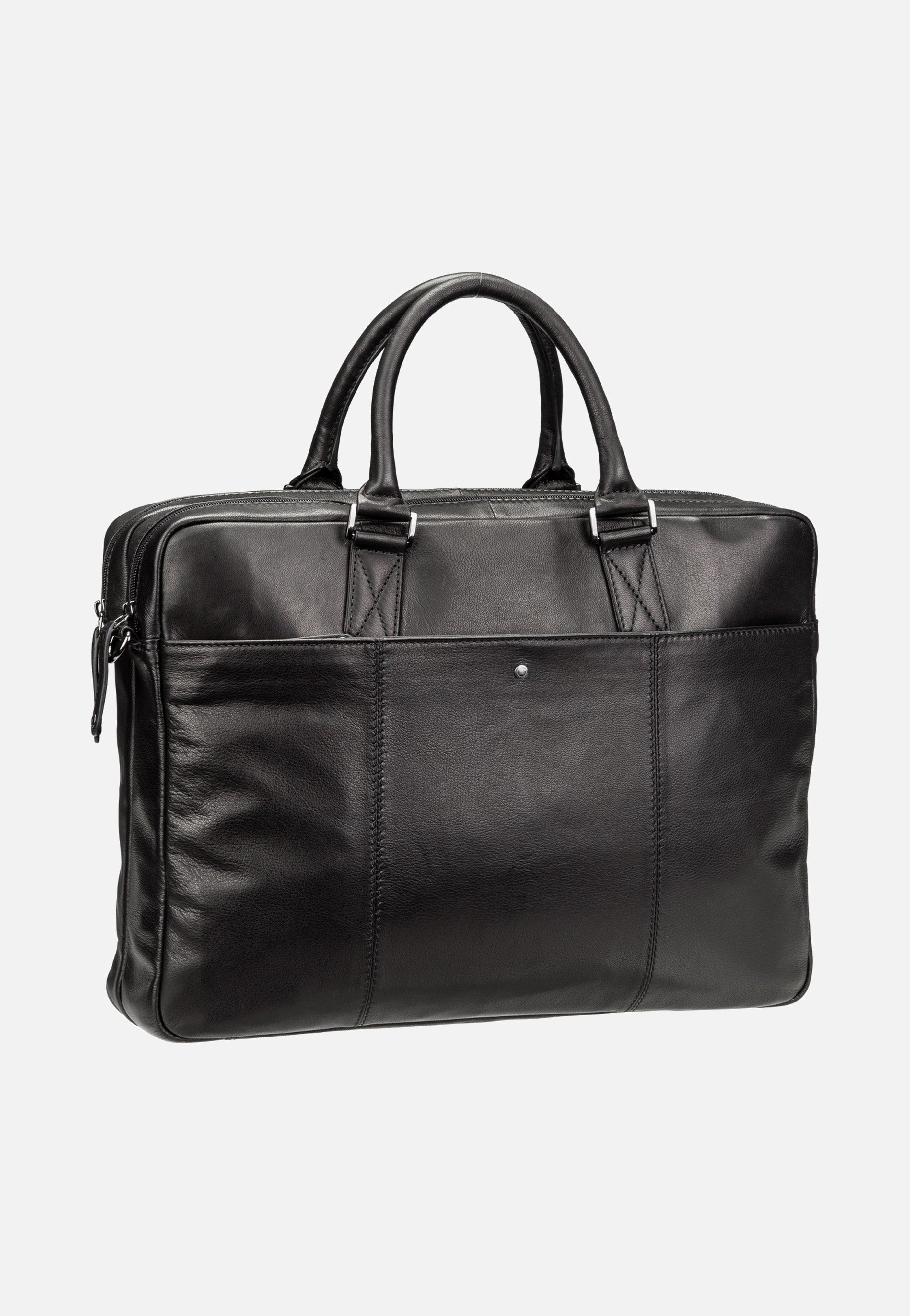 Bugatti Black Magic Briefcase Large Black Aktentasche