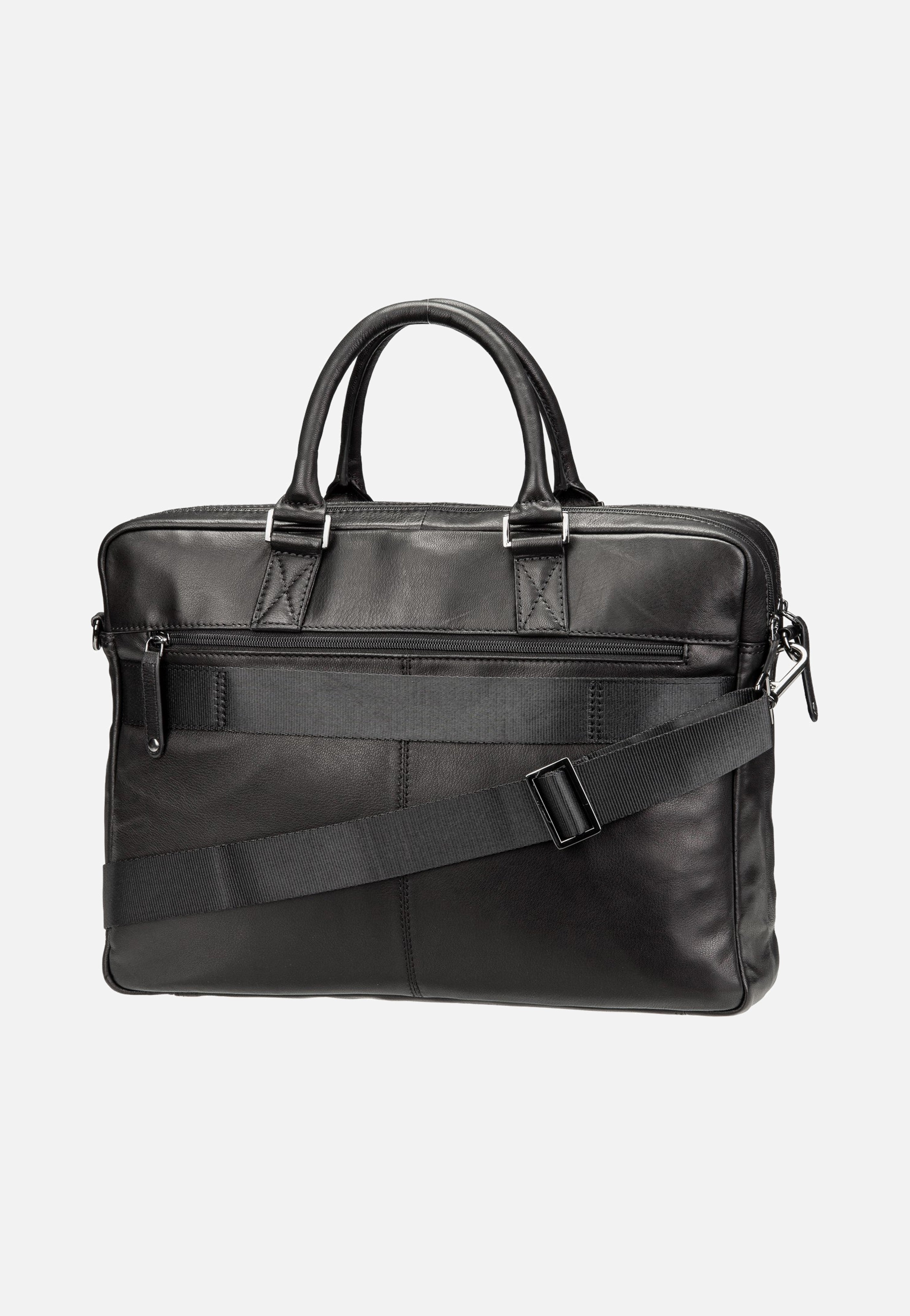 Bugatti Black Magic Briefcase Large Black Aktentasche