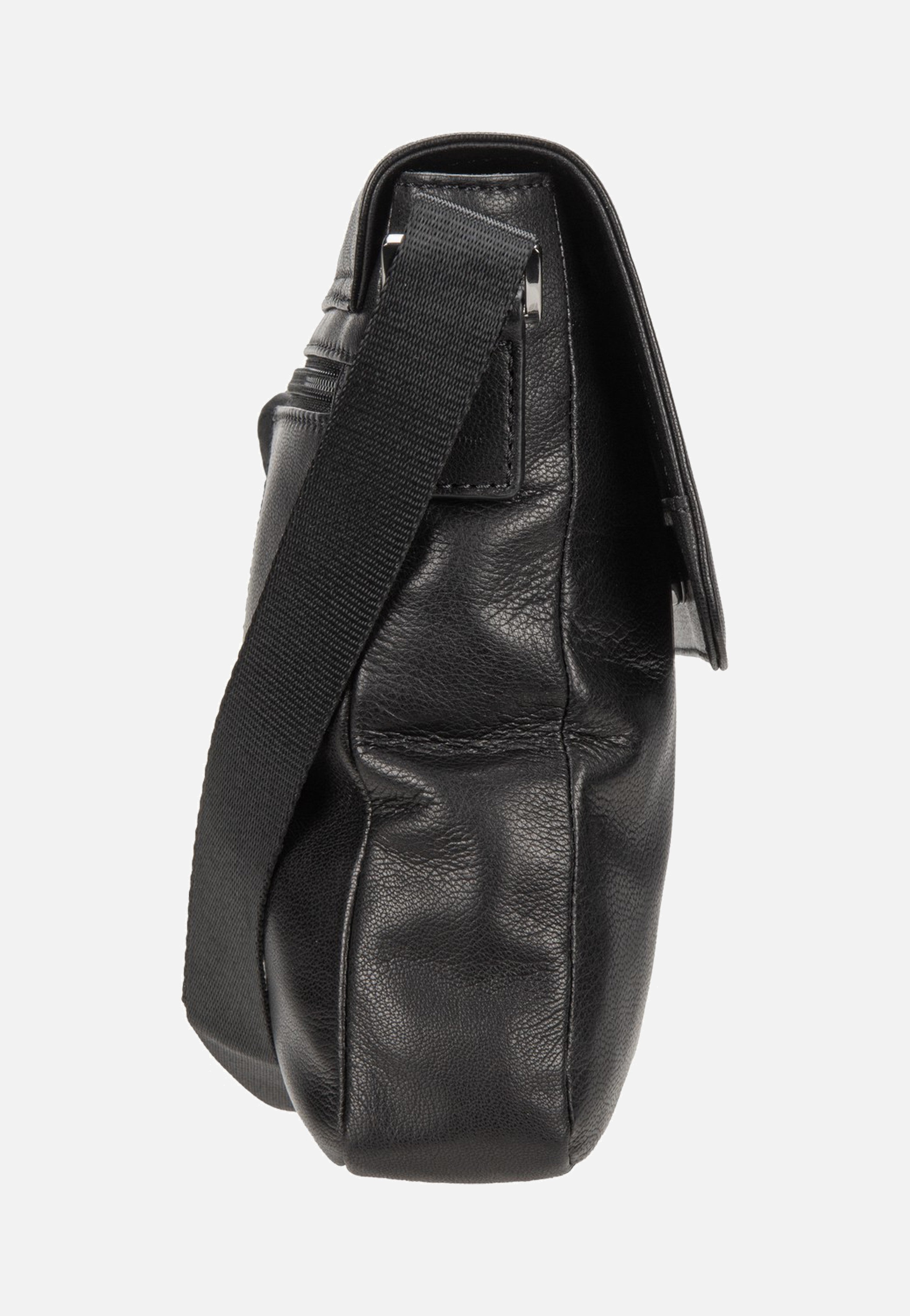 Bugatti Black Magic Shoulder Bag With Flap Black Schultertasche