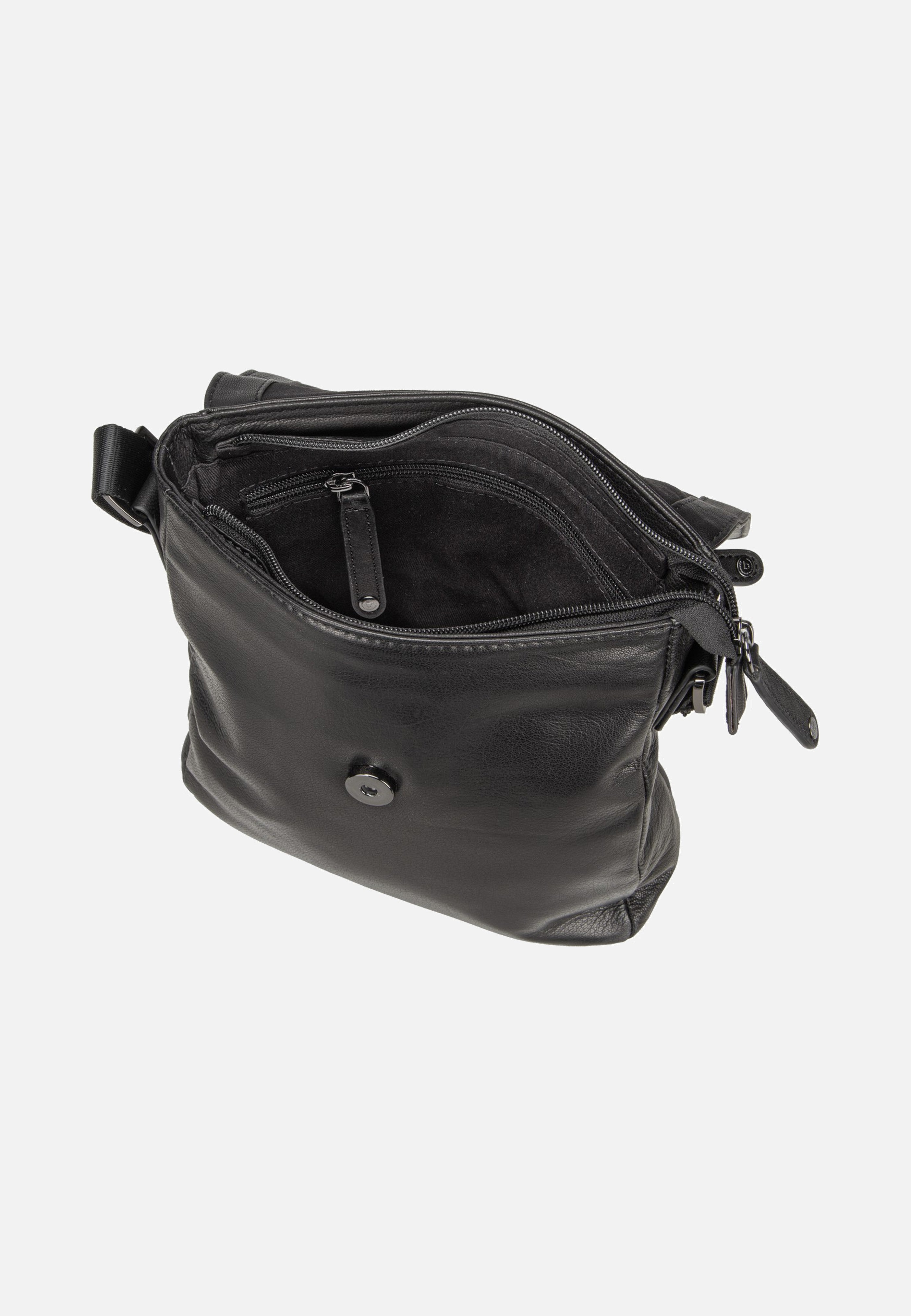 Bugatti Black Magic Shoulder Bag With Flap Black Schultertasche