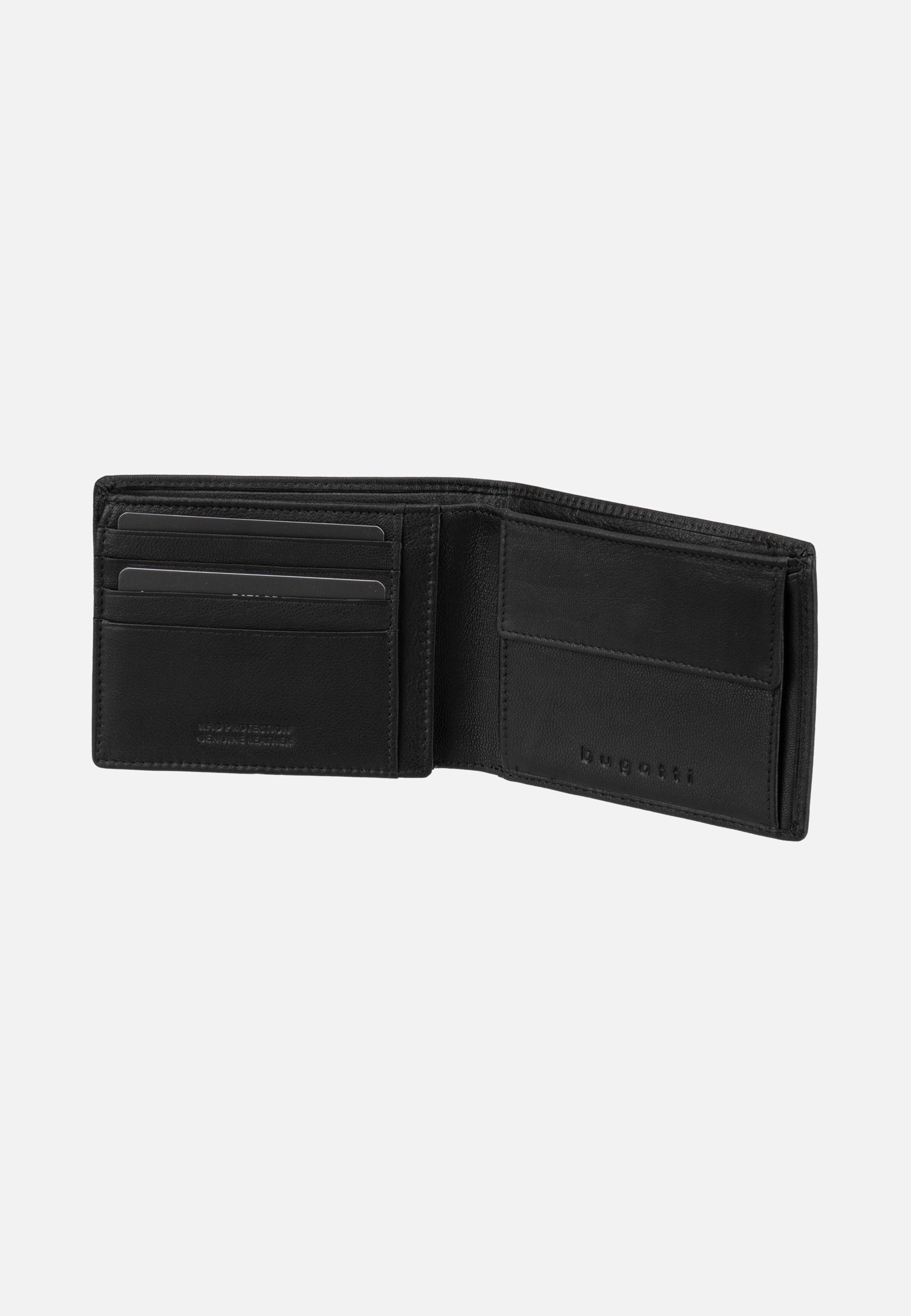 Bugatti Black Magic Wallet With Flap Black Portemonnaie