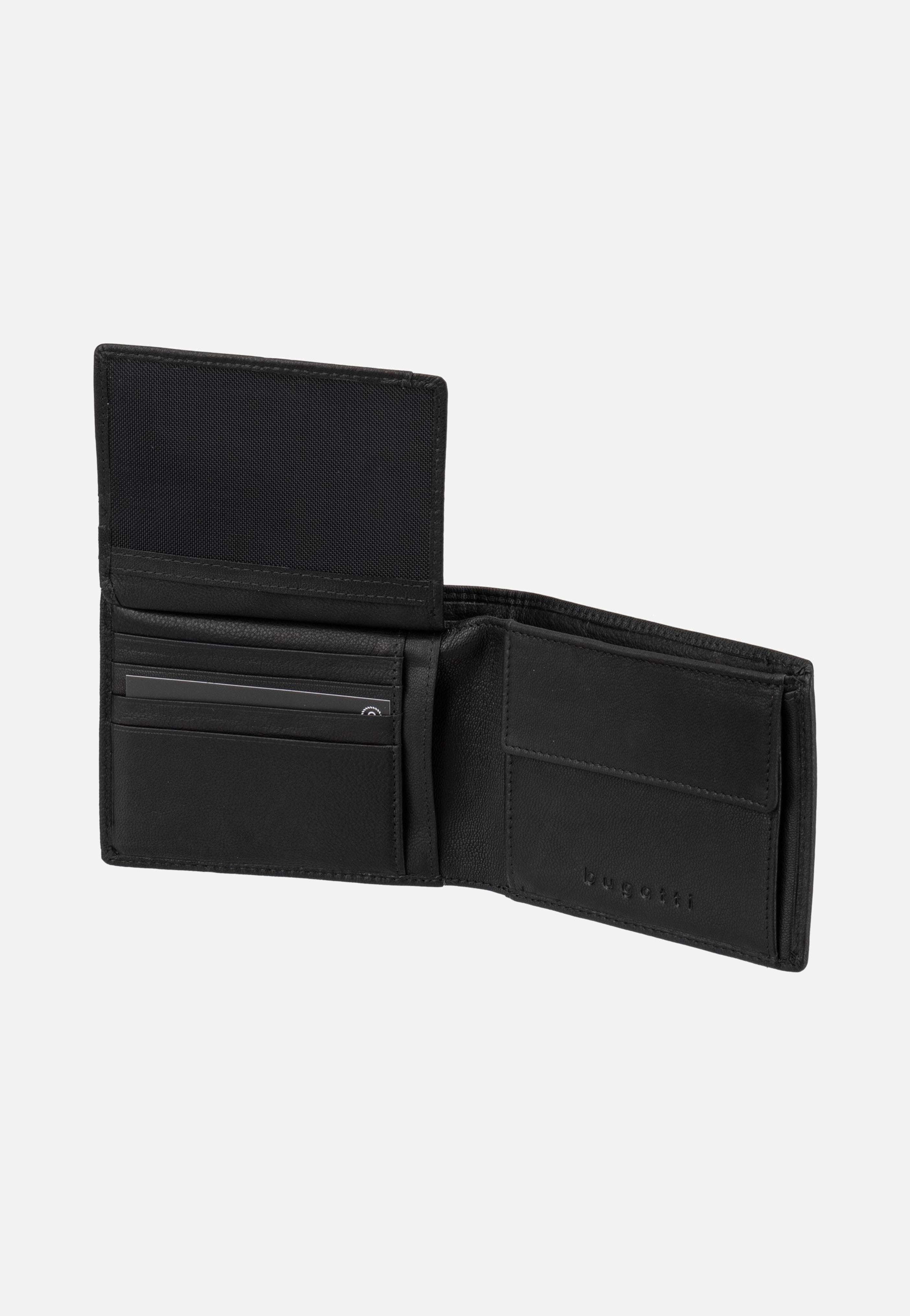 Bugatti Black Magic Wallet With Flap Black Portemonnaie