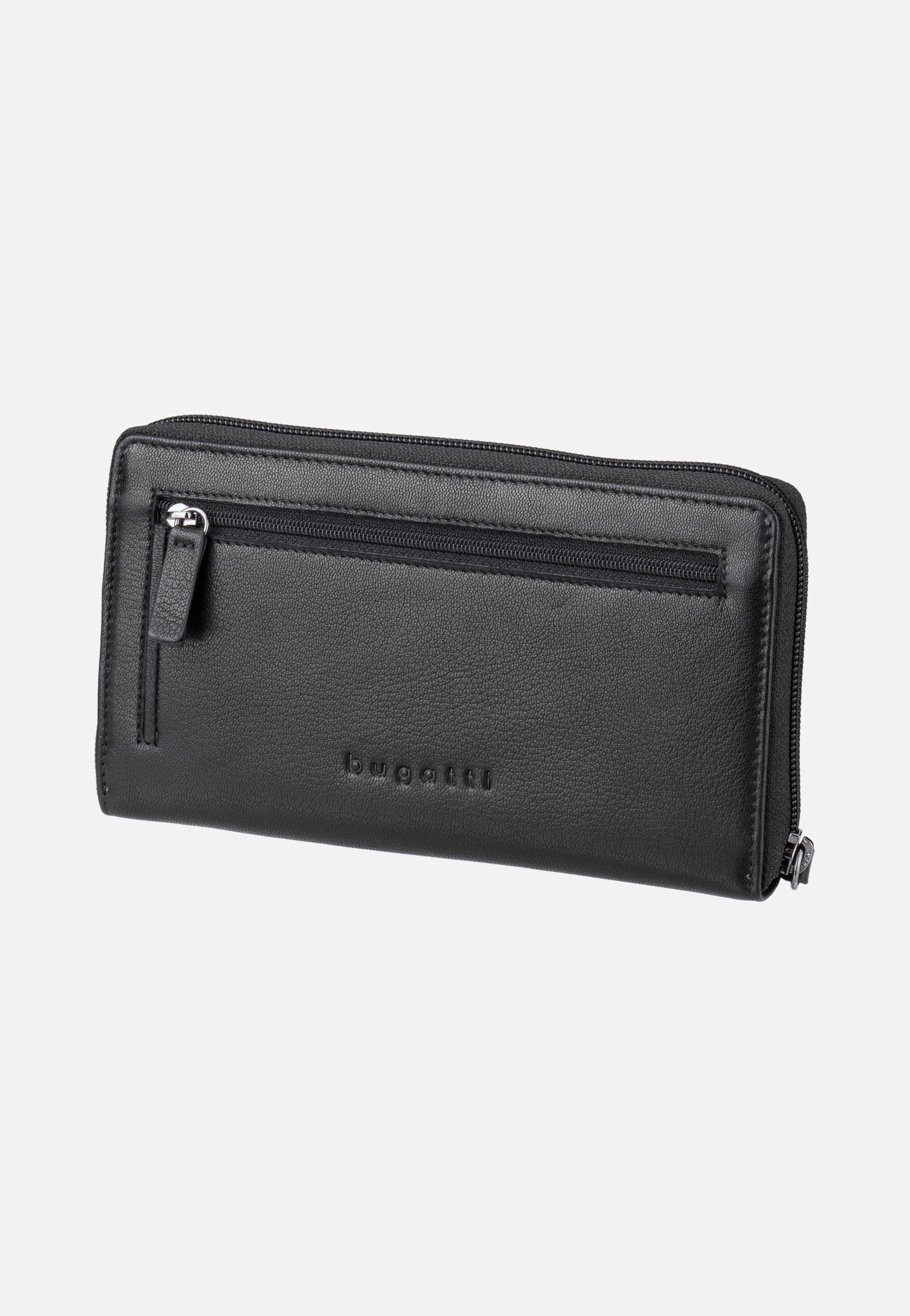 Bugatti Black Magic Zip-Ladies Longwallet Black Portemonnaie
