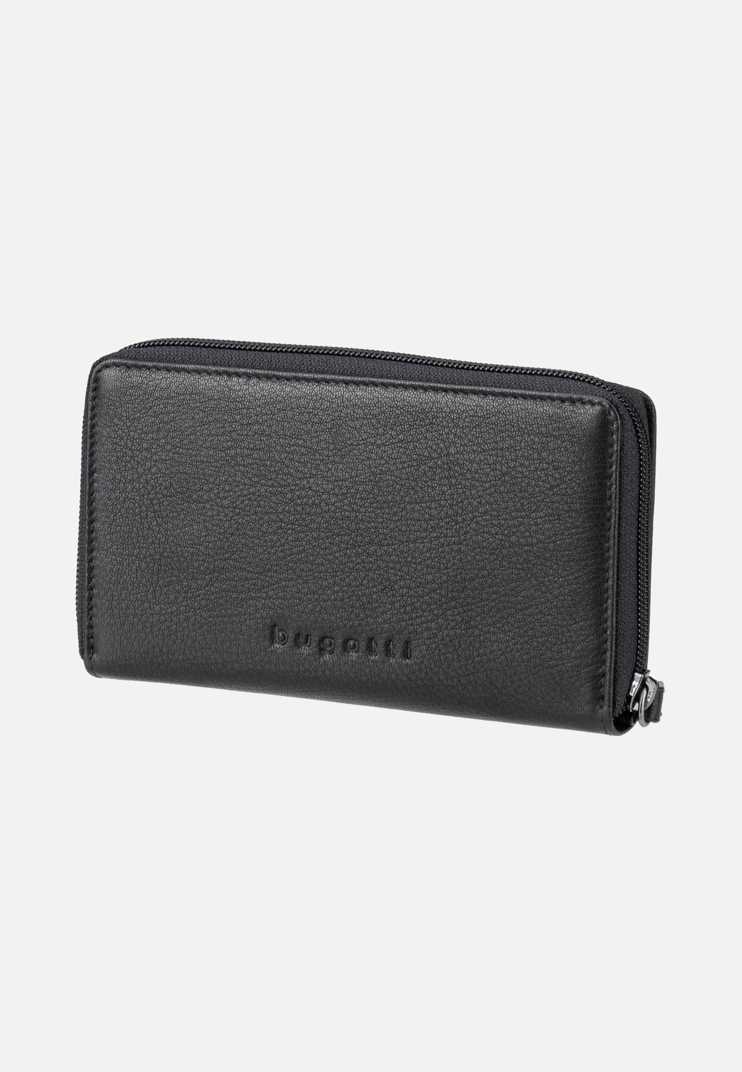 Bugatti Black Magic Zip Ladies Wallet Black Portemonnaie
