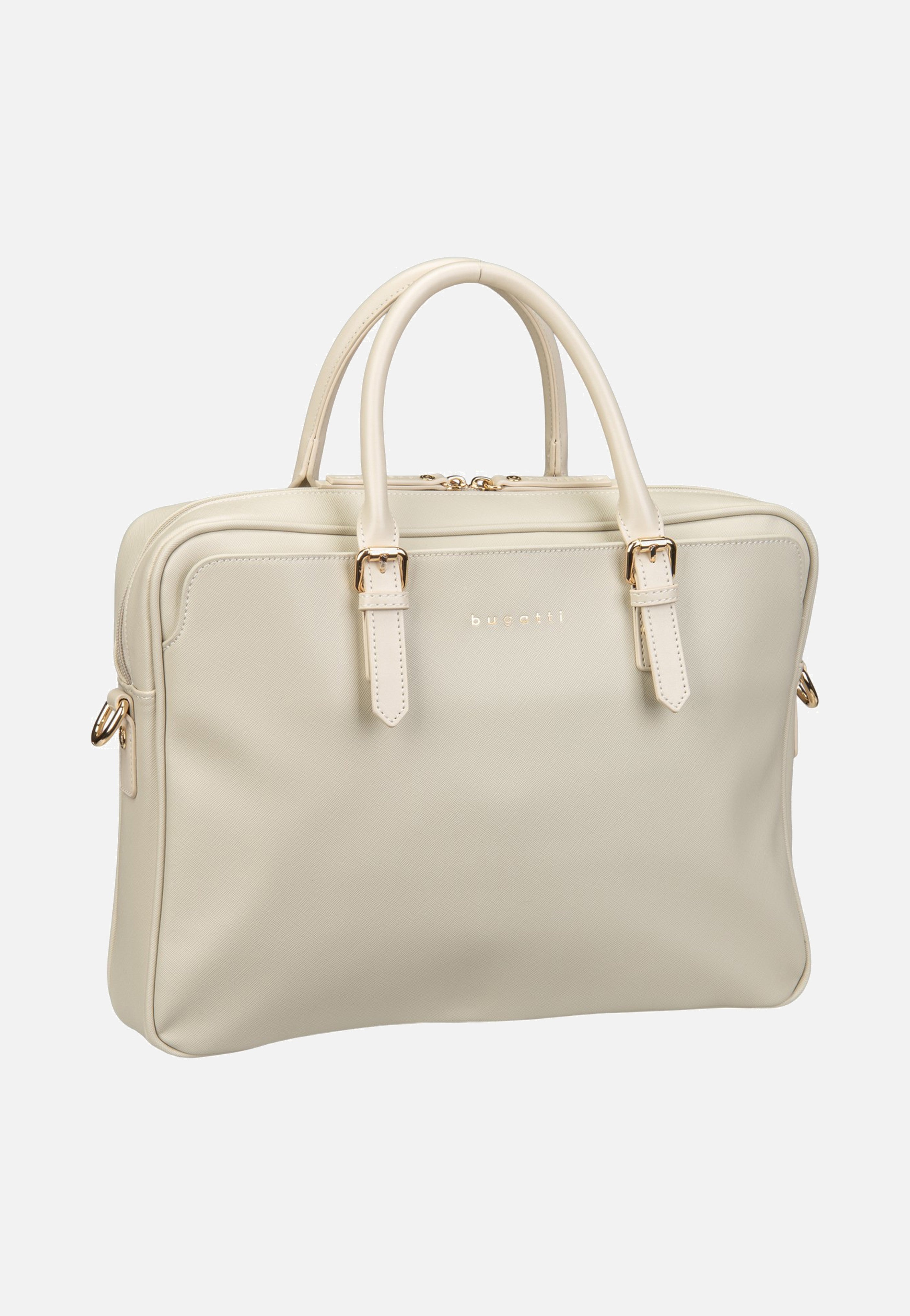 Bugatti Ella Saffiano Briefcase Beige Aktentasche