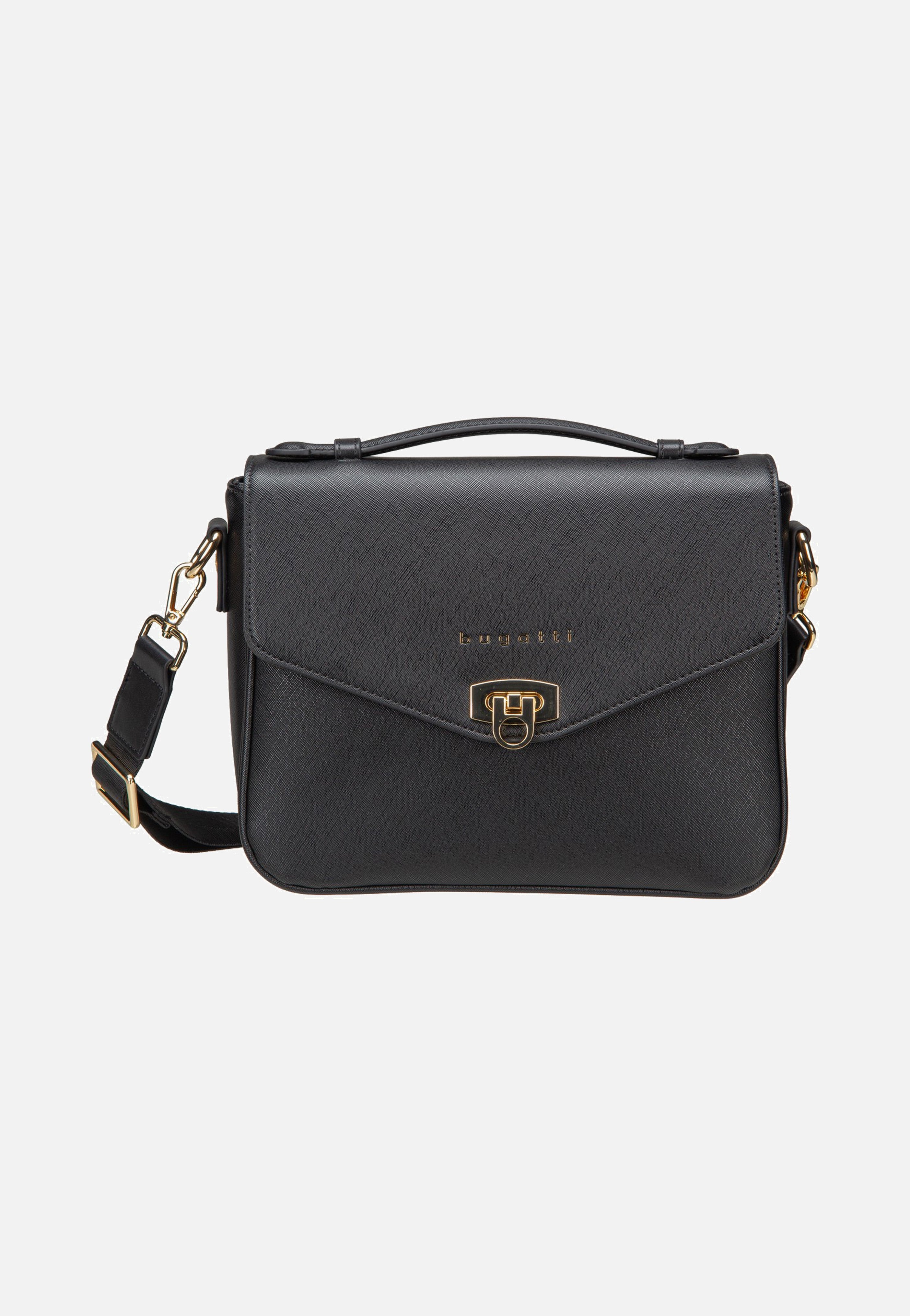 Bugatti Ella Saffiano Classic Bag Black Schultertasche