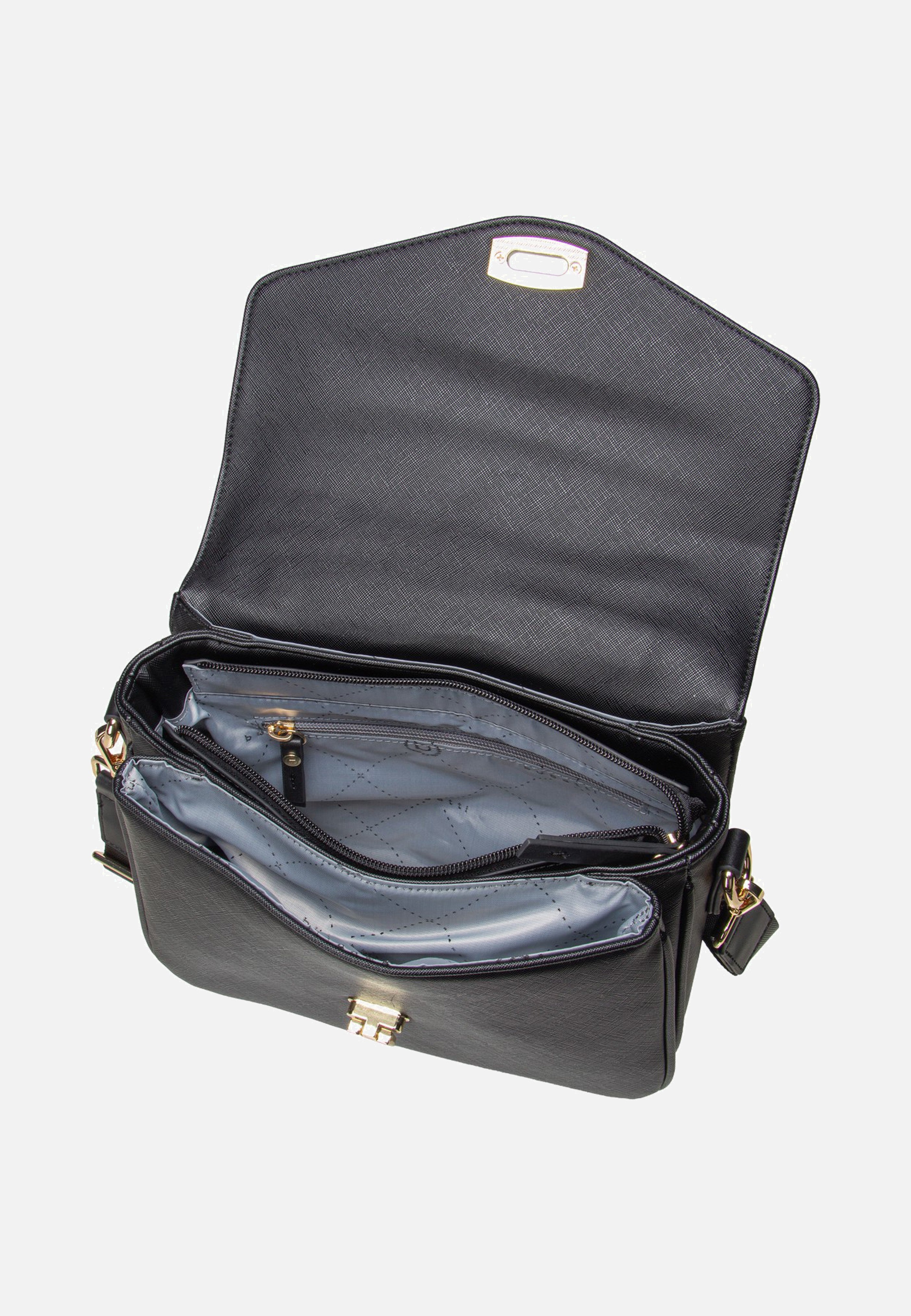 Bugatti Ella Saffiano Classic Bag Black Schultertasche