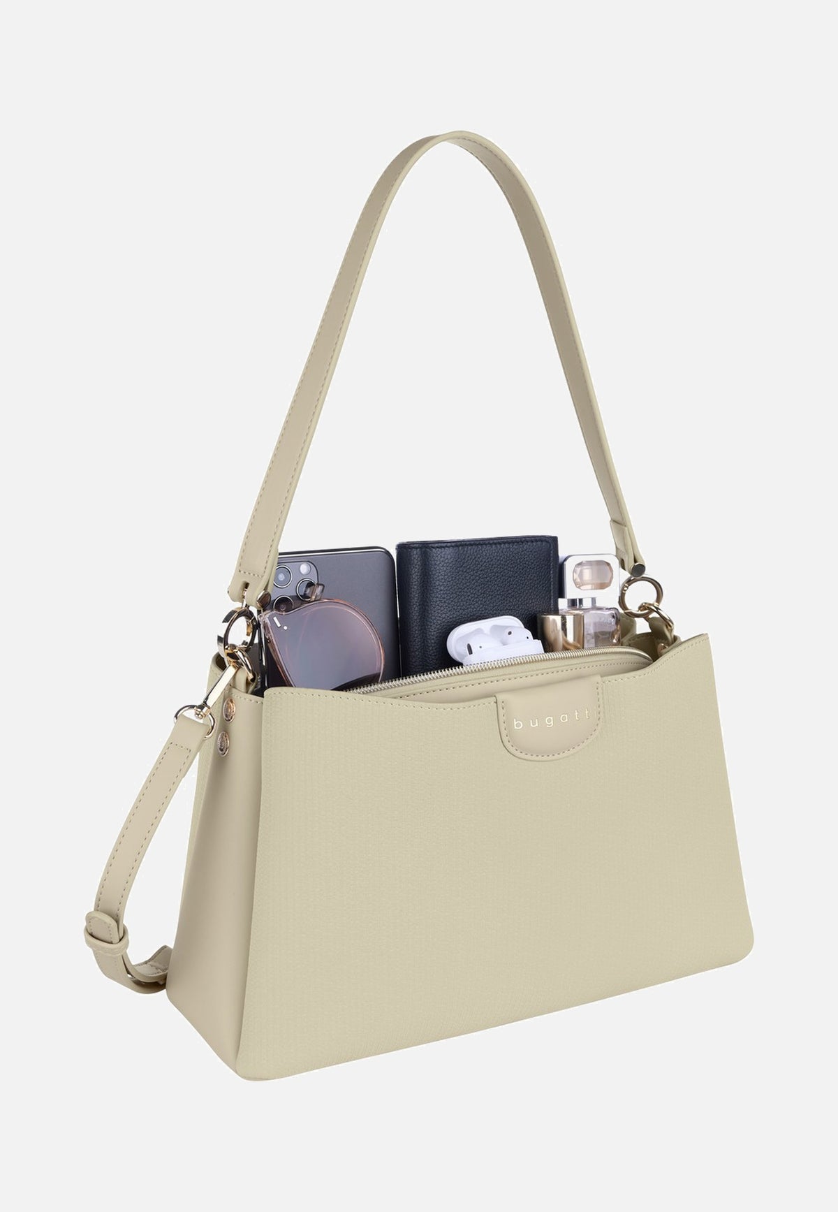 Bugatti Leah Shoulder Bag M Beige Shoulder Bag