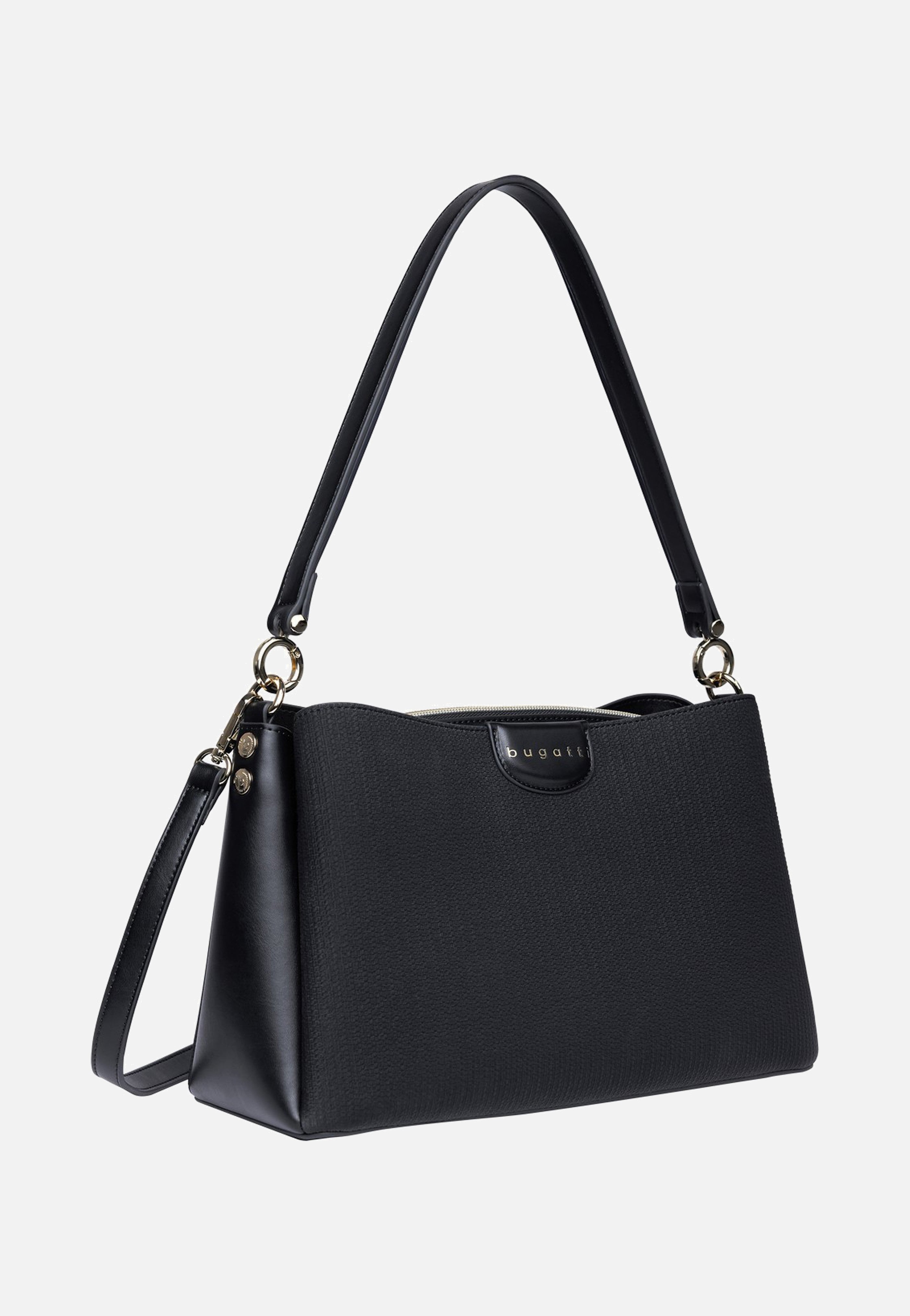 Bugatti Leah Shoulder Bag M Black Schultertasche