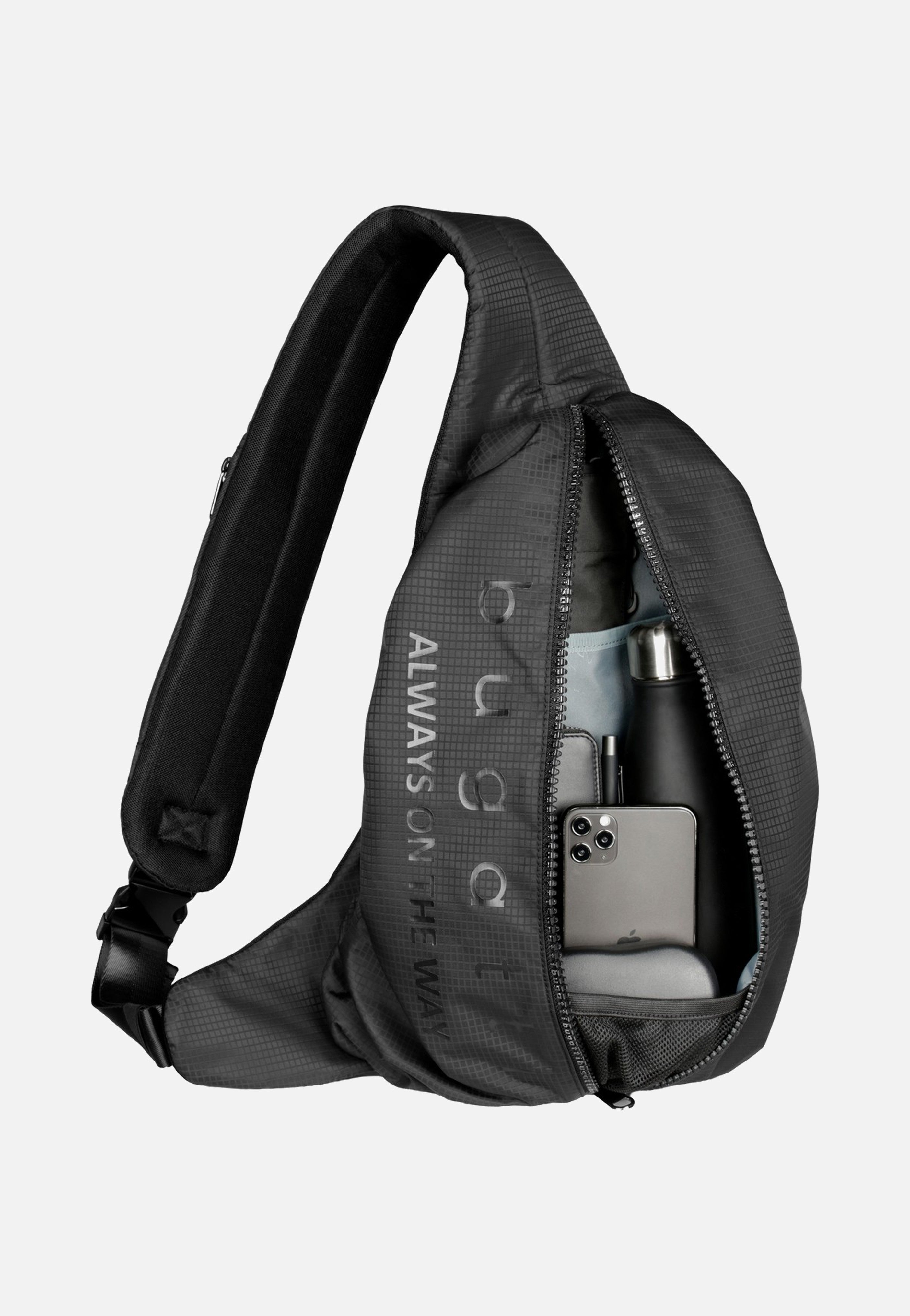 Bugatti Letter's Crossbody Black Sling Bag