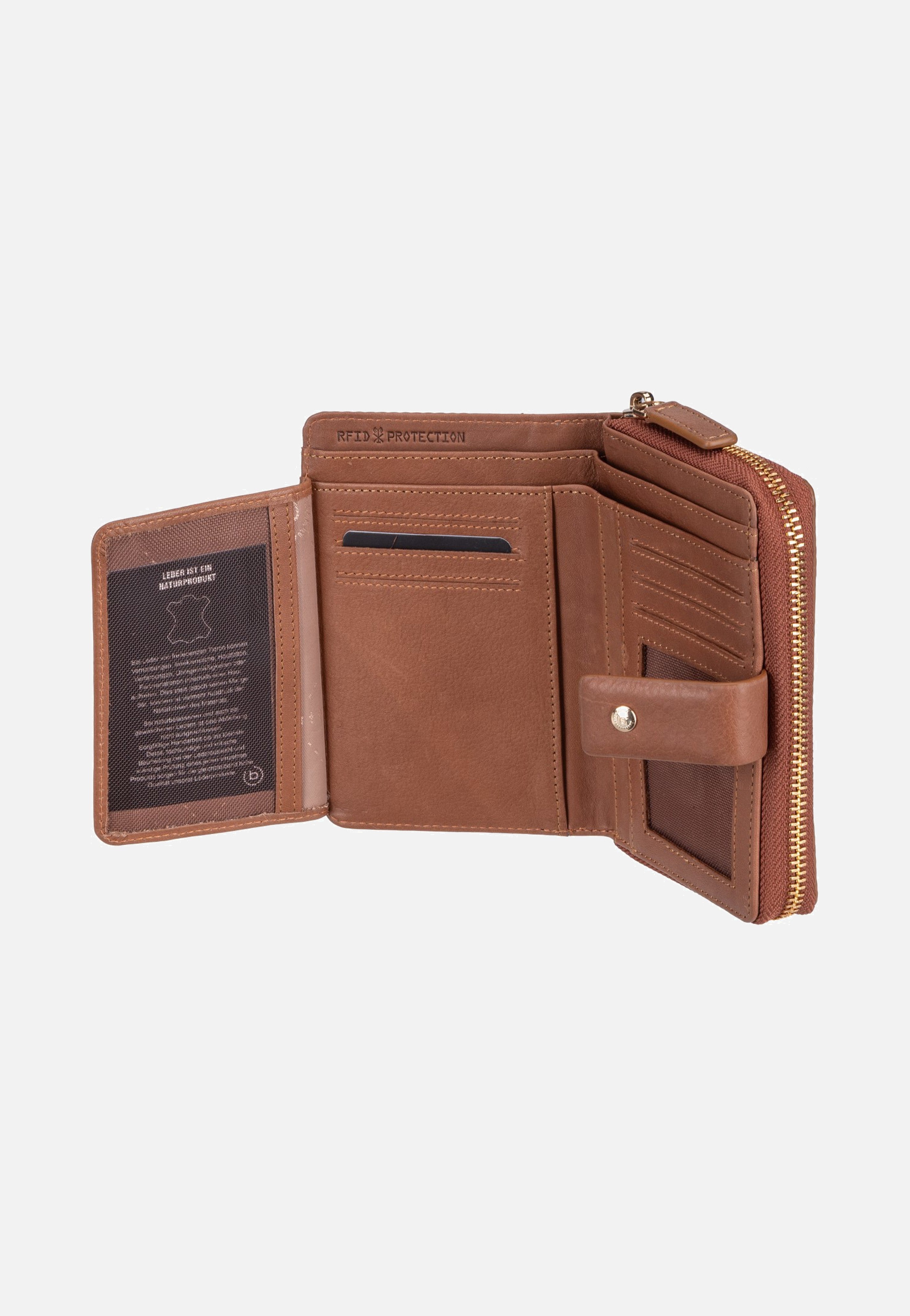 Bugatti Noemi Ladies Zip Wallet M Cognac Wallet