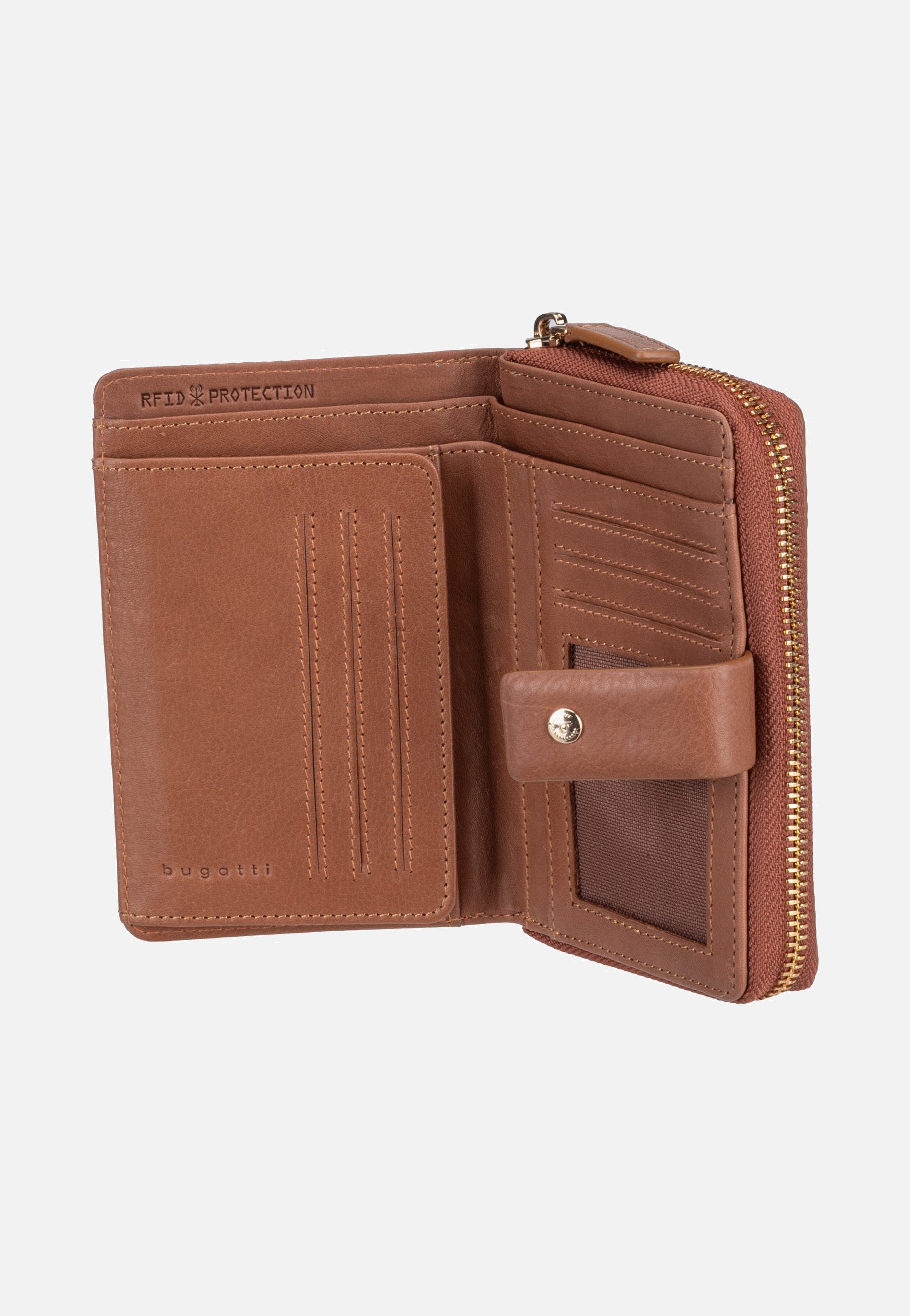 Bugatti Noemi Ladies Zip Wallet M Cognac Wallet