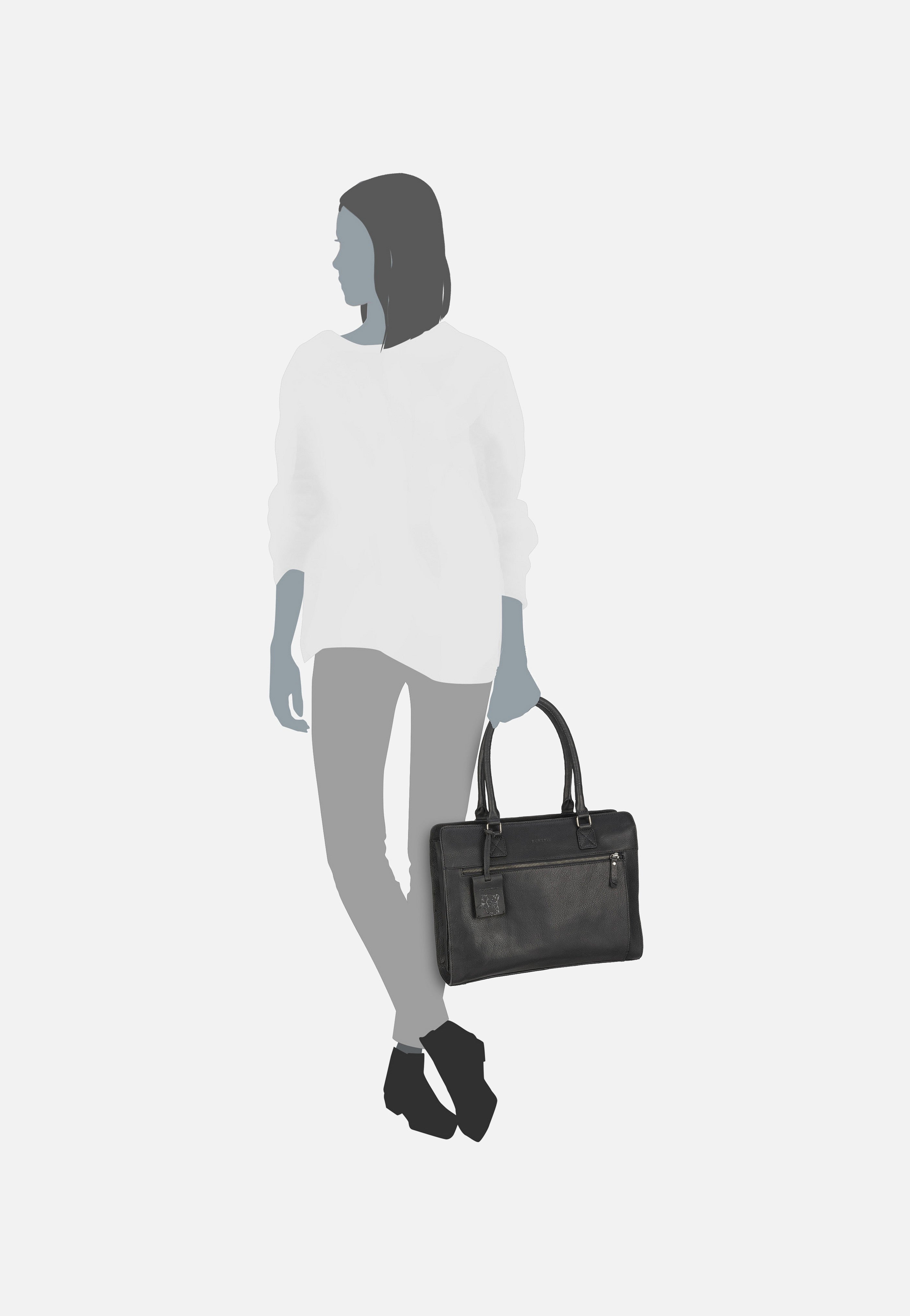 Burkely - Antique Avery Handbag M 14'' 7001 Black - Briefcase | Women-Image