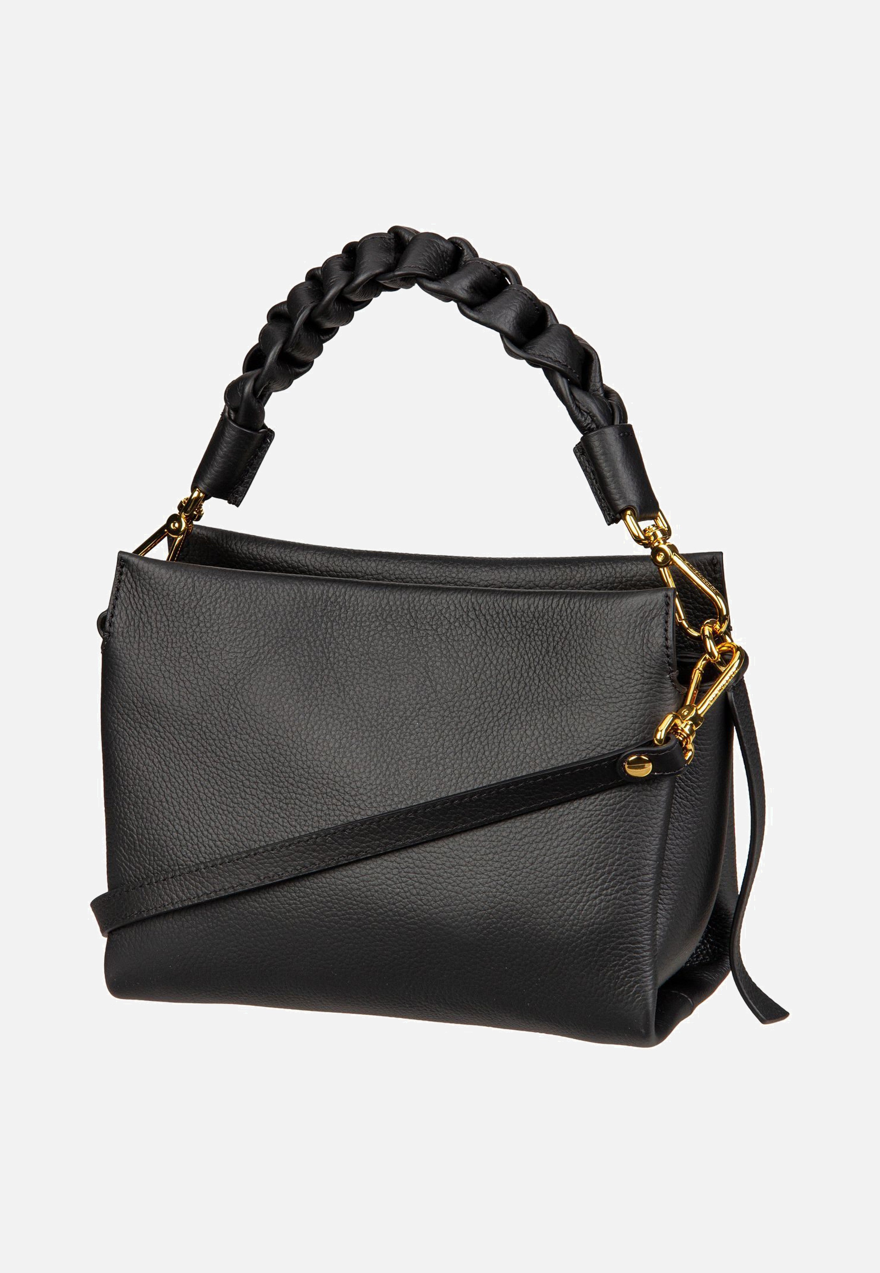 Coccinelle - Boheme Grana Double 5801 Noir/Cognac - Handle Bag | Women-Image