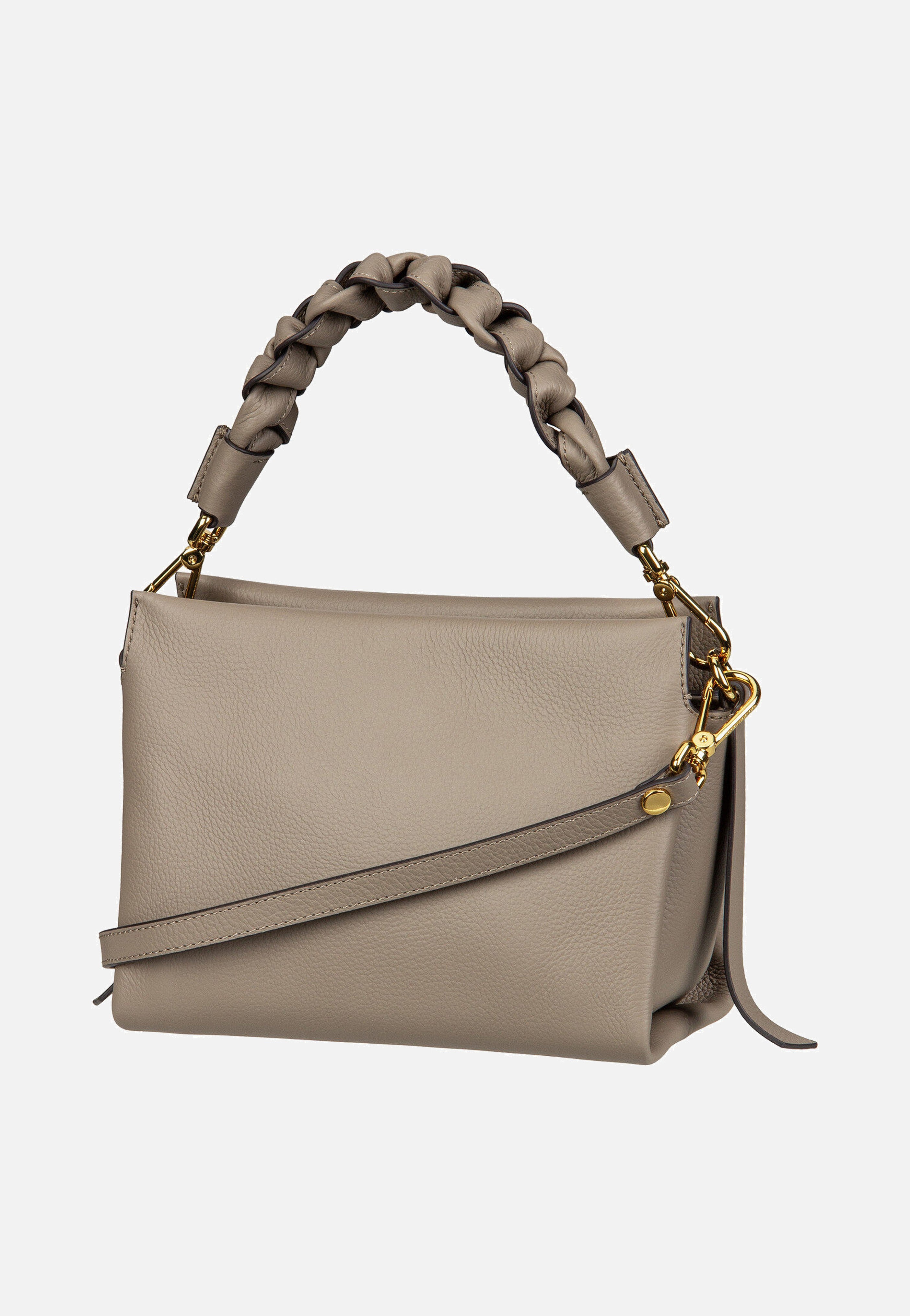 Coccinelle Boheme Grana Double 5801 Warm Taupe/Rosette Handle Bag