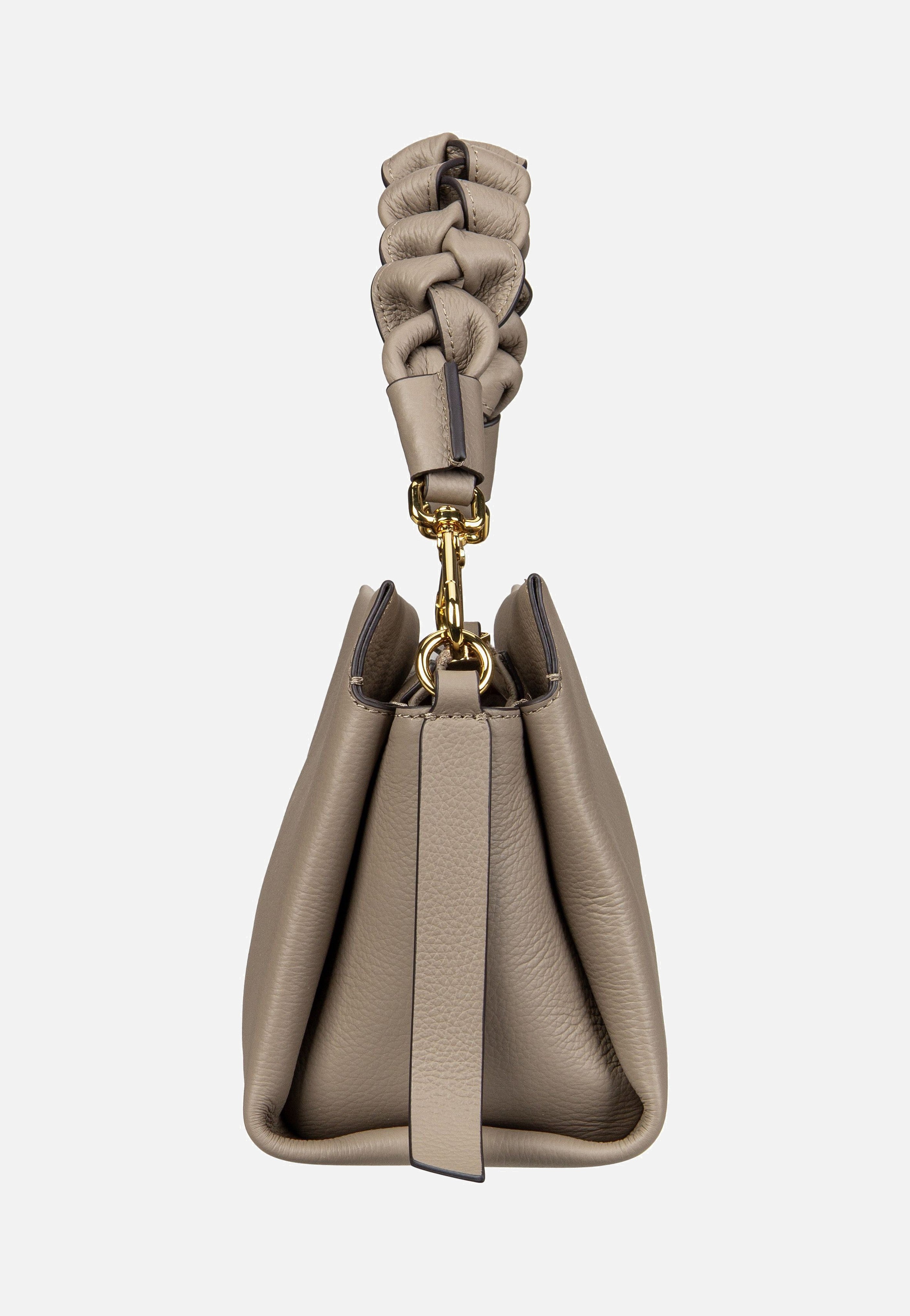 Coccinelle Boheme Grana Double 5801 Warm Taupe/Rosette Handle Bag