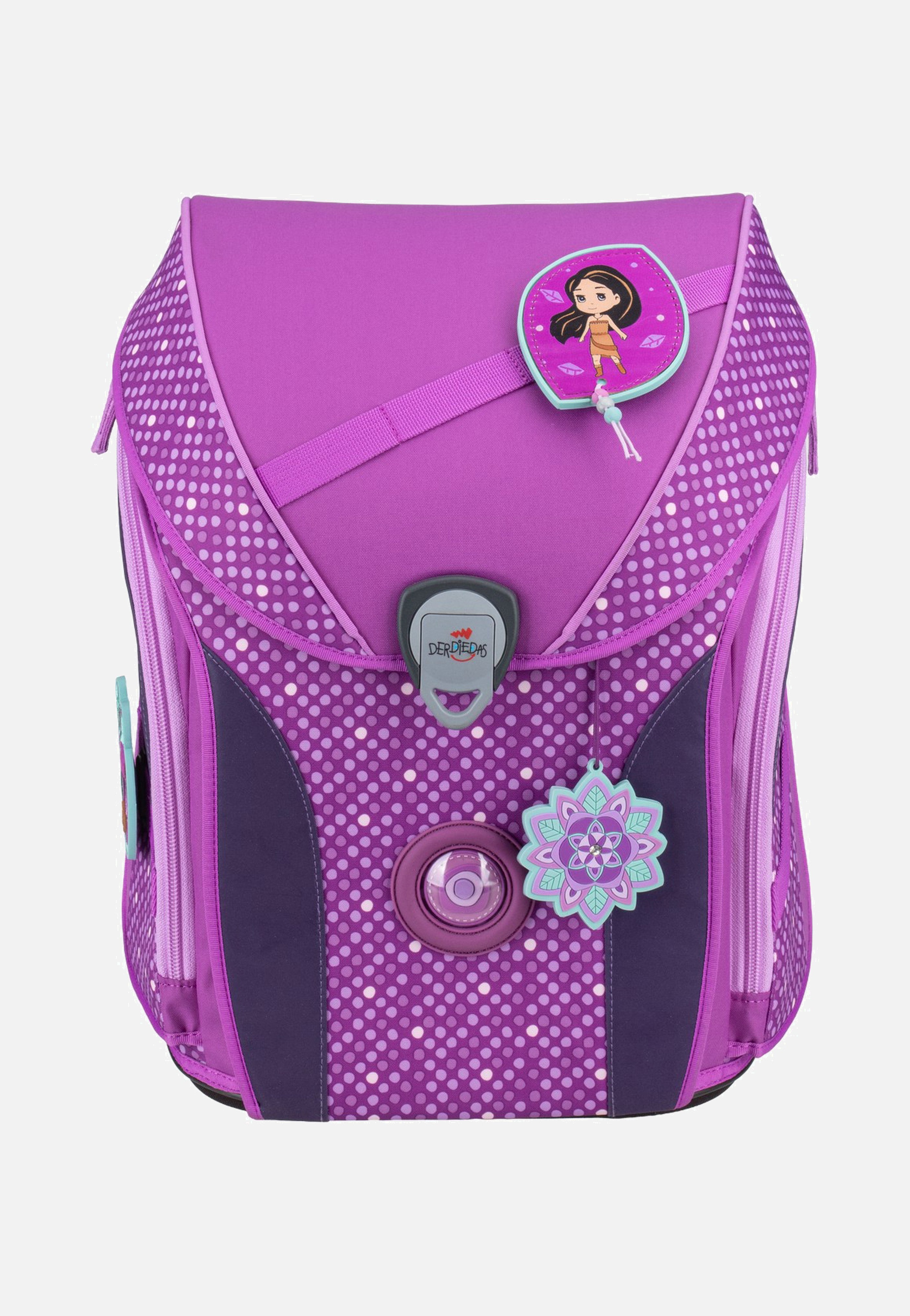 DerDieDas ErgoFlex MAX Set 2 Purple Dots School Rucksack