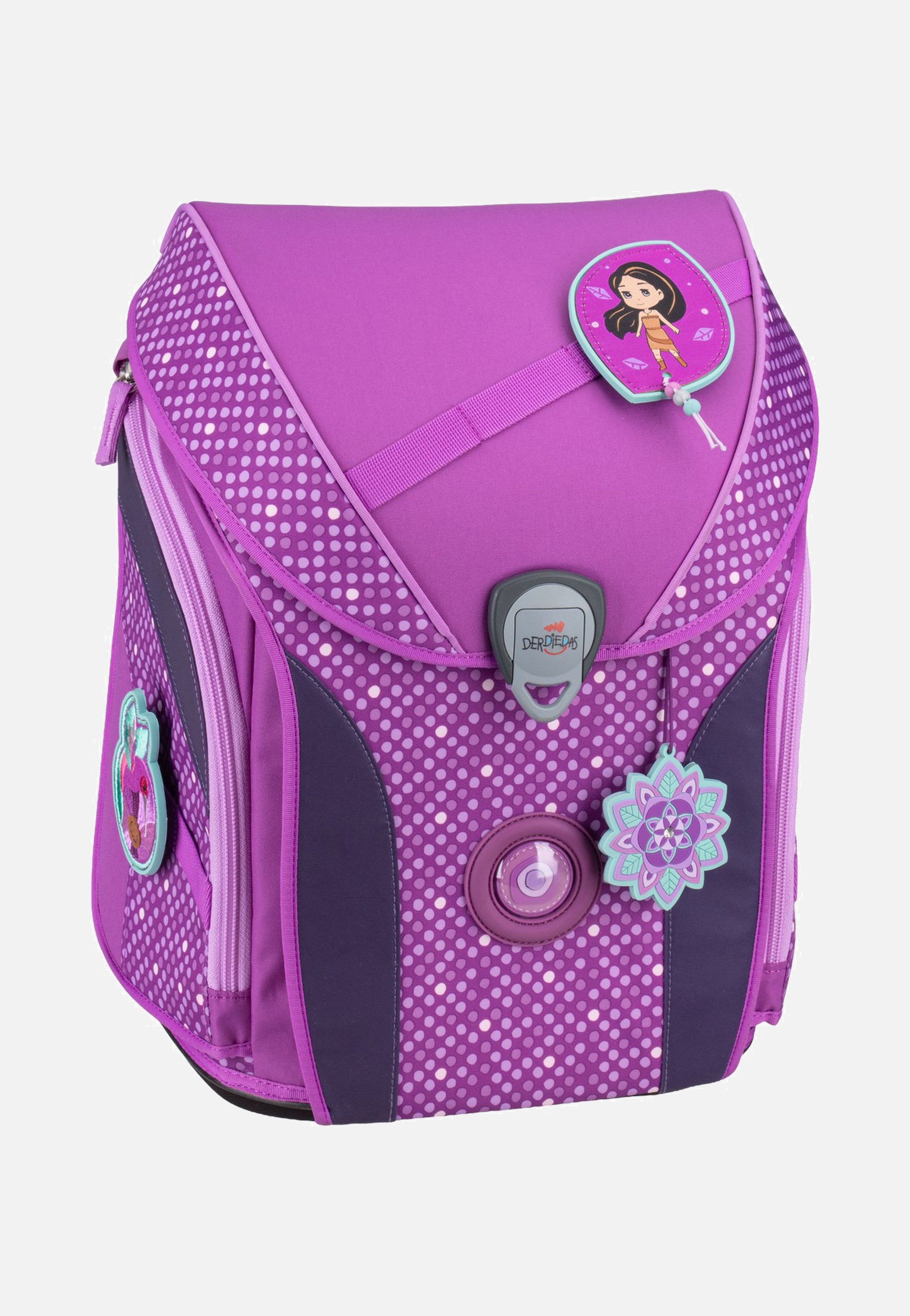 DerDieDas ErgoFlex MAX Set 2 Purple Dots School Rucksack