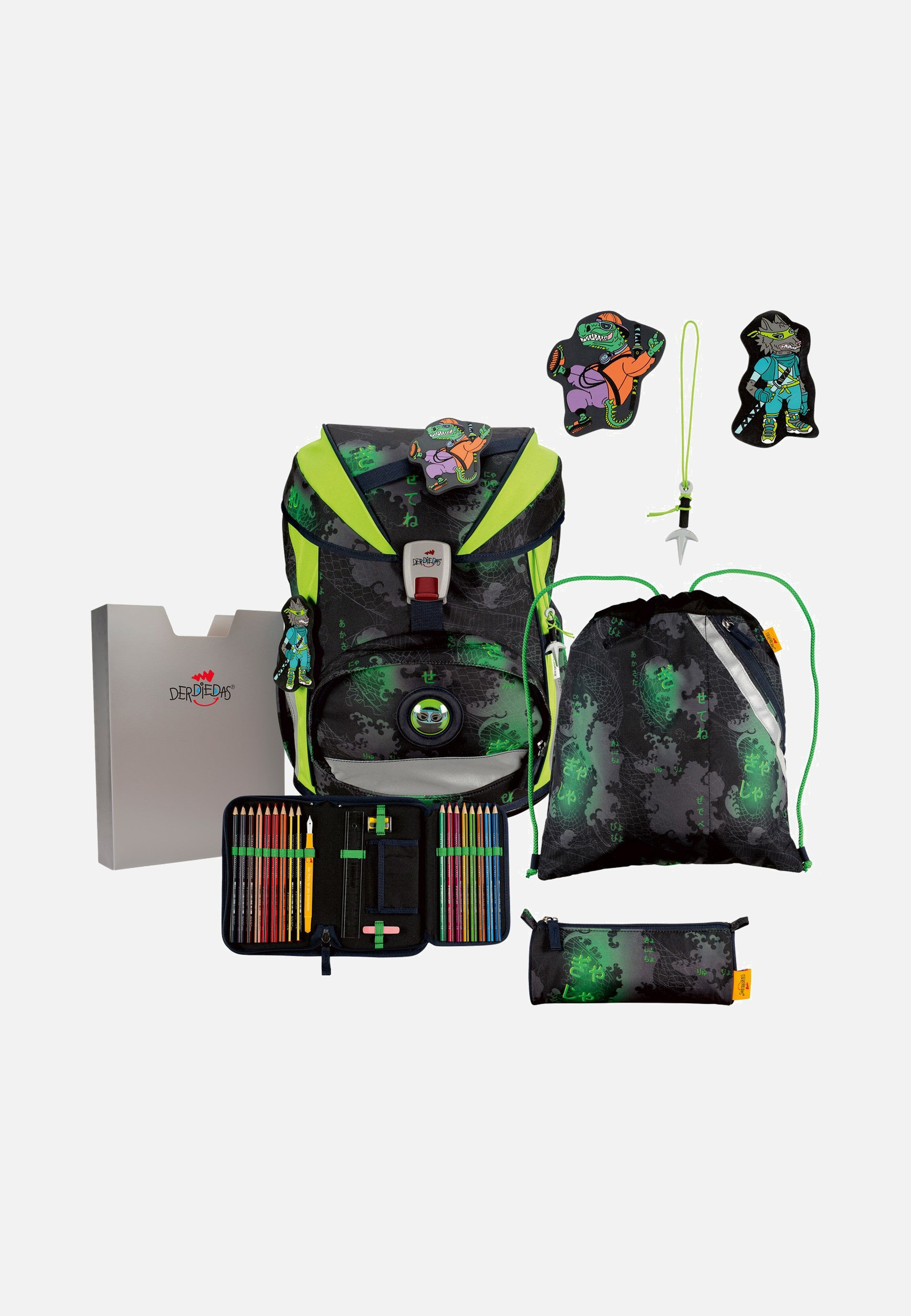 DerDieDas ErgoFlex Set 1 Funny Fighter School Rucksack