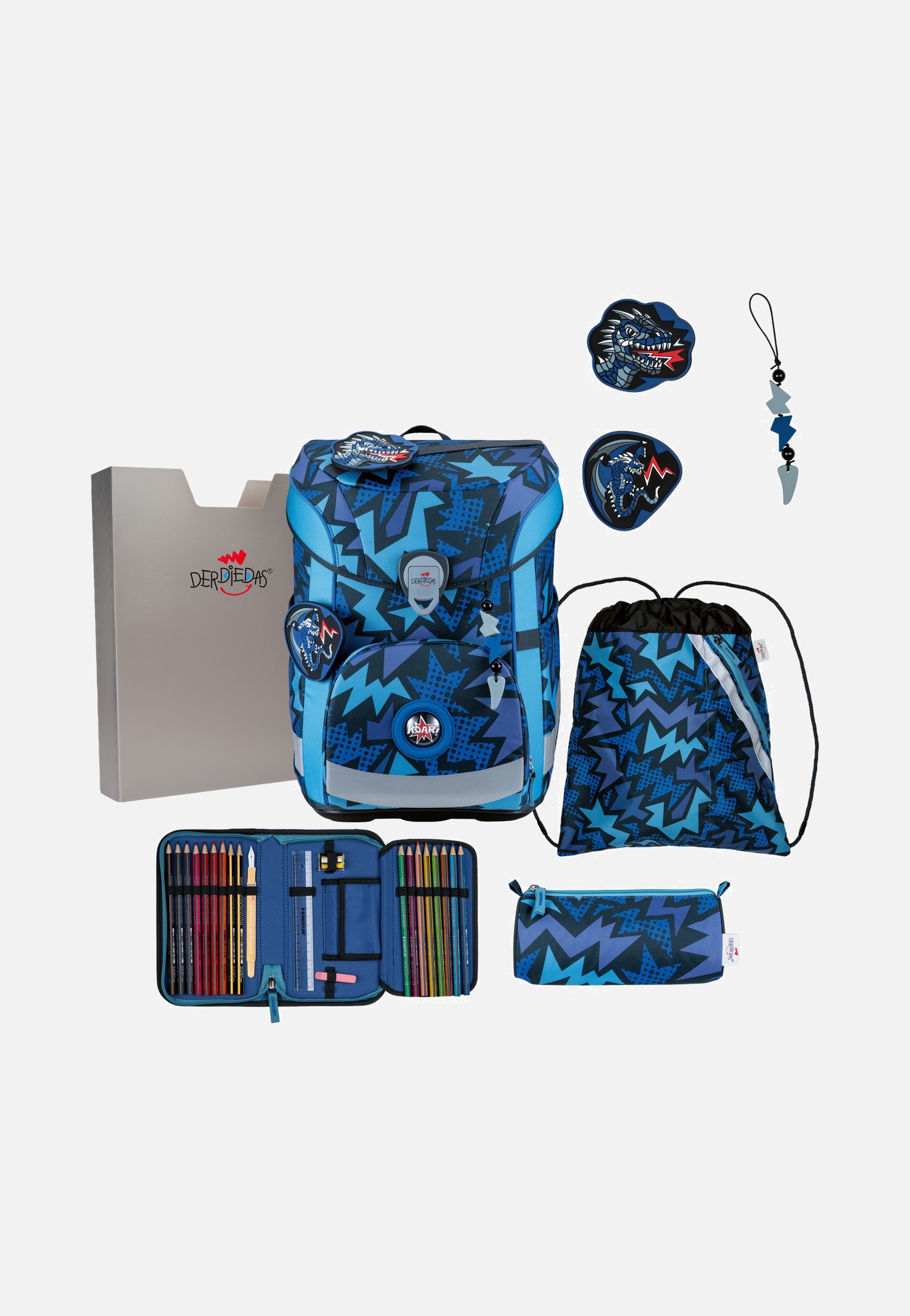 DerDieDas ErgoFlex Easy Set Dark Dragon School Rucksack
