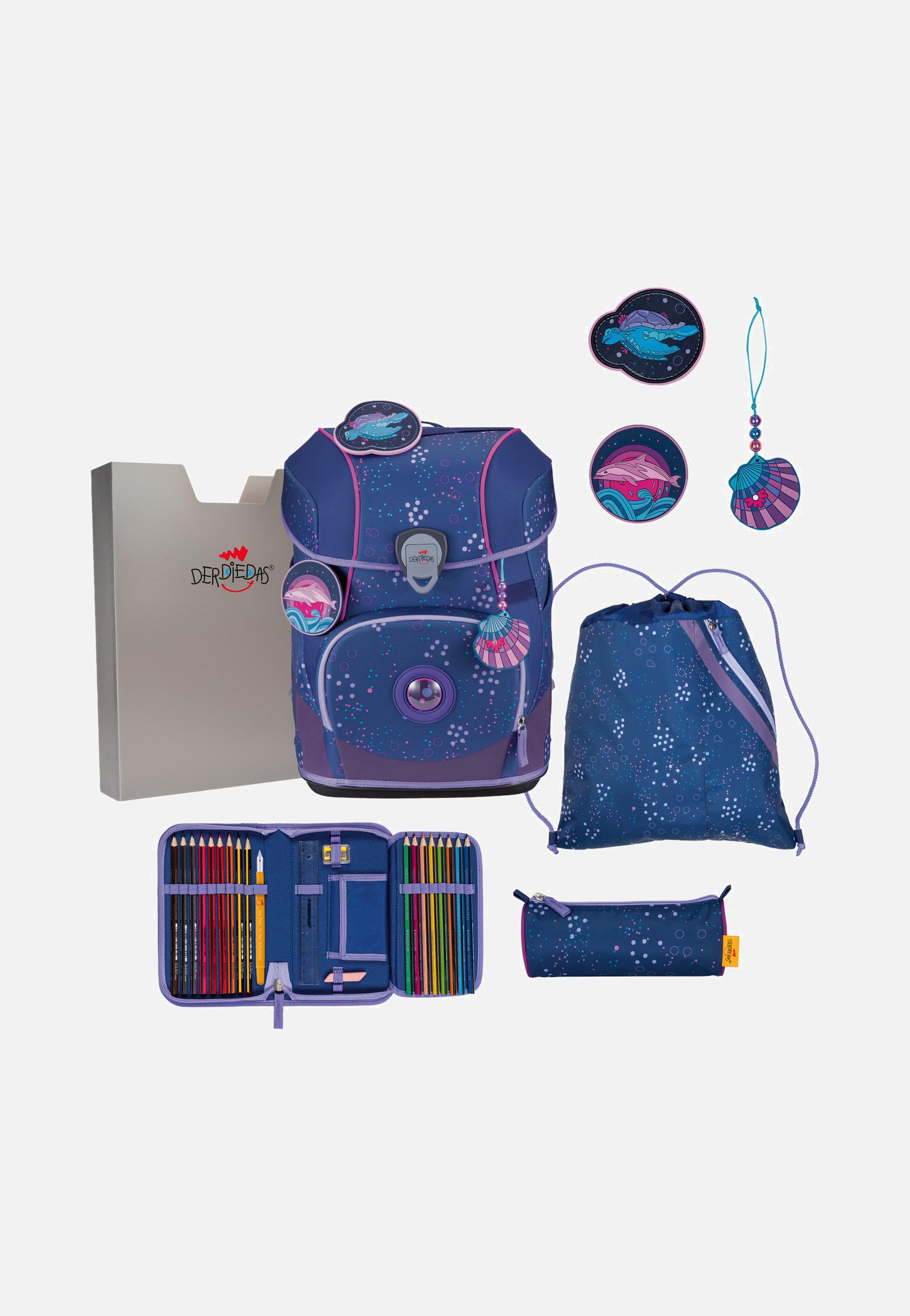 DerDieDas - ErgoFlex Tiny Set Deep Ocean - School Backpack | Neutral-Image