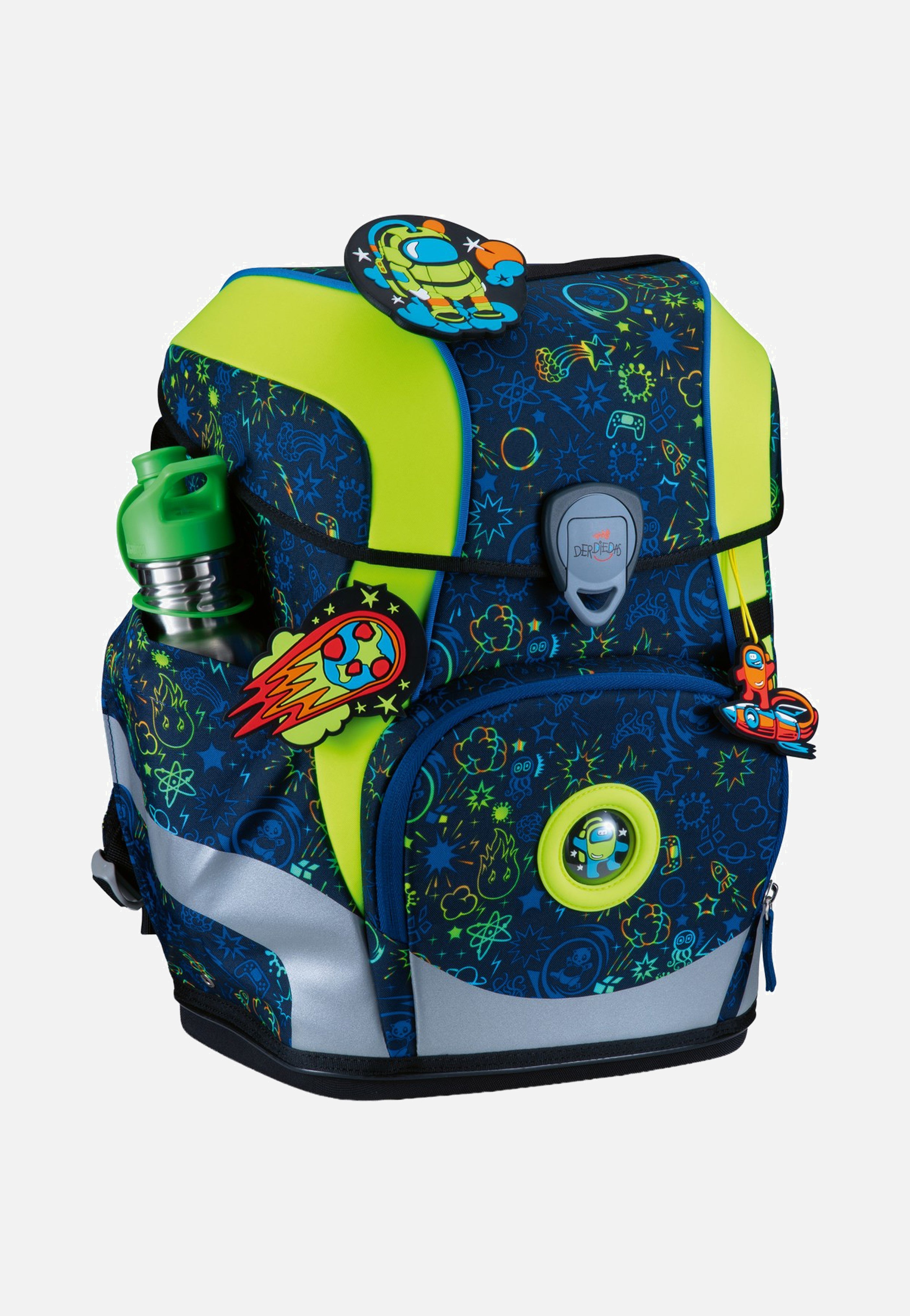 DerDieDas - ErgoFlex Tiny Set Neon Crazy - School Backpack | Neutral-Image