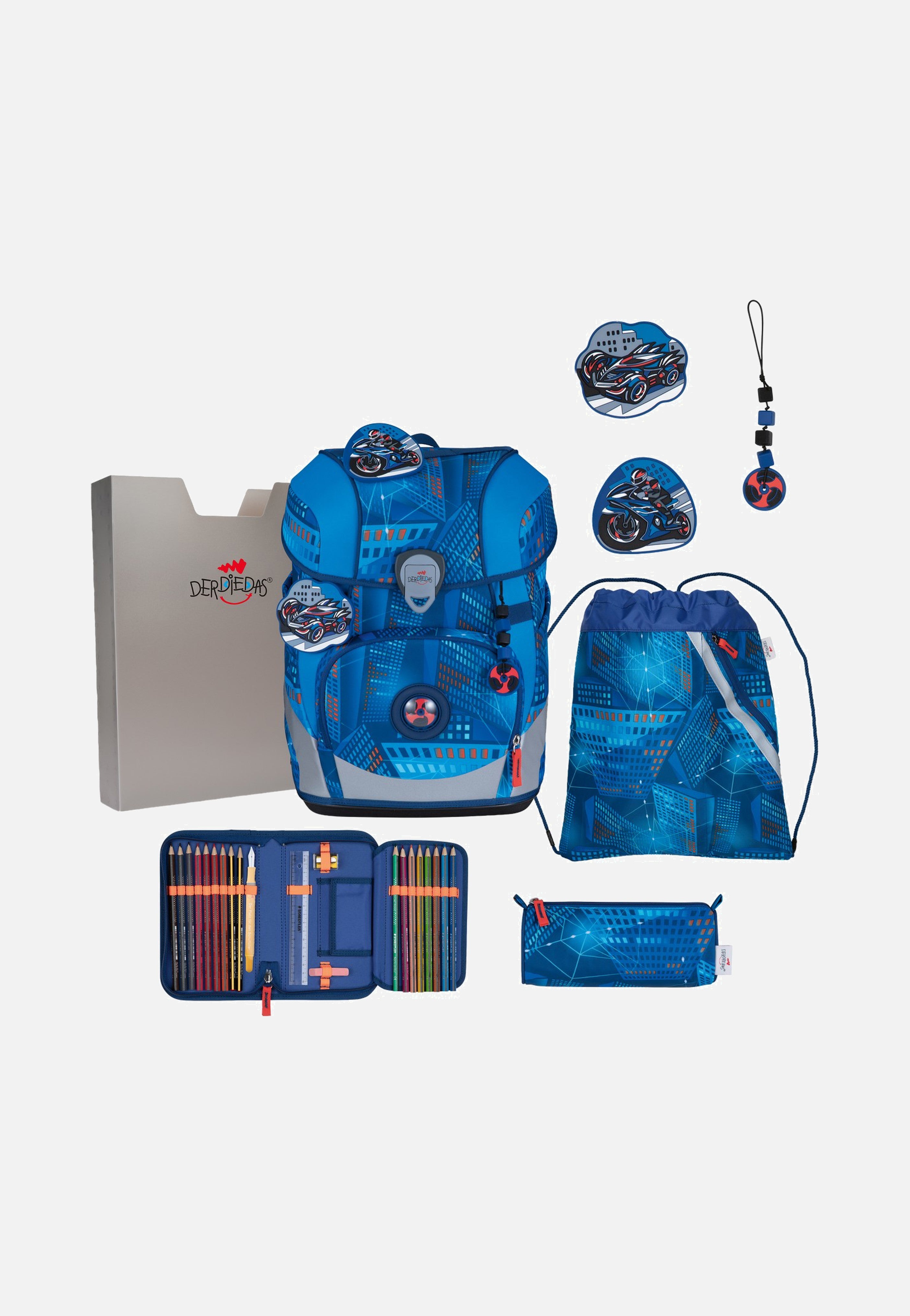 DerDieDas - ErgoFlex Tiny Set Turbo Speed - School Backpack | Neutral-Image