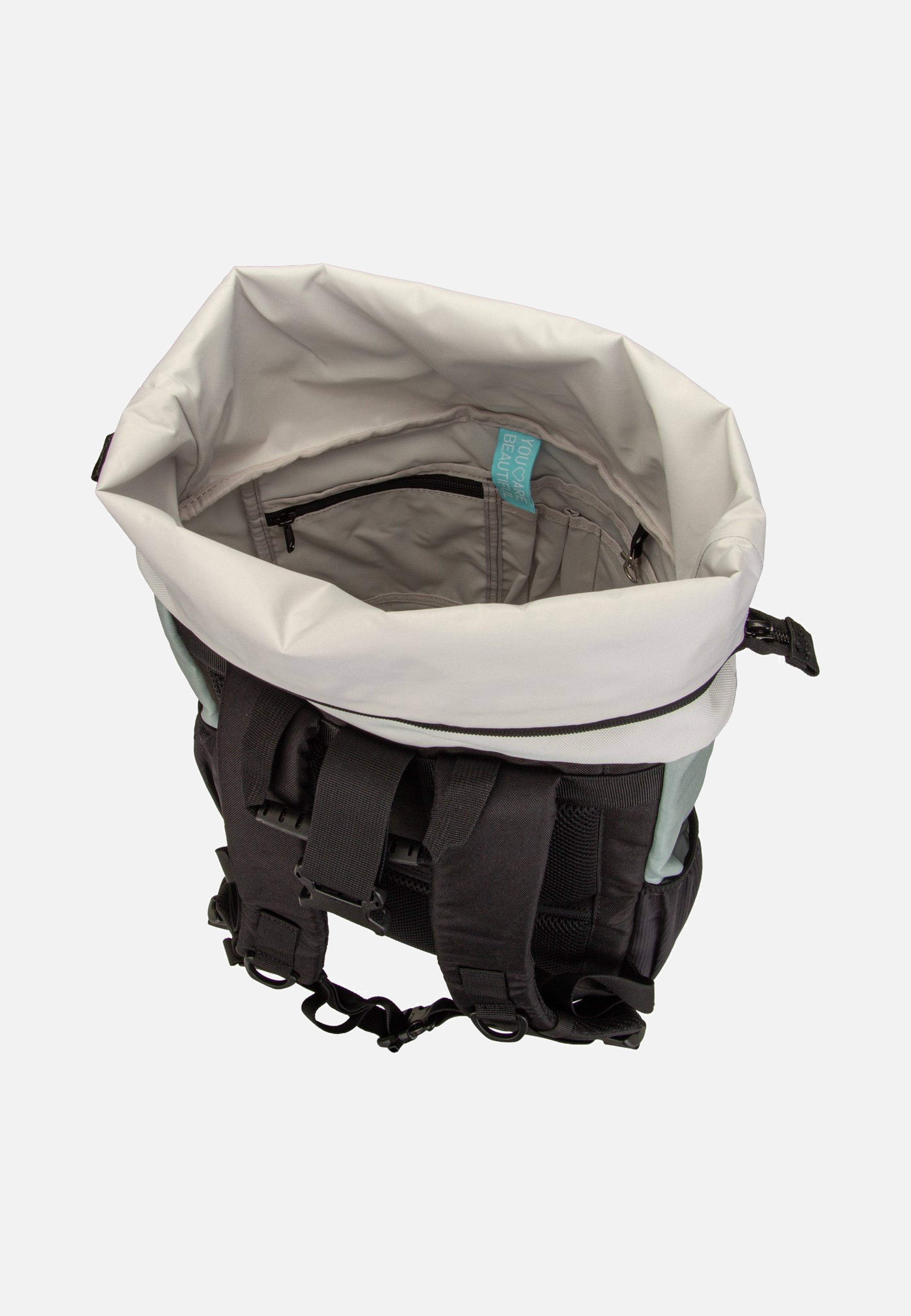 Ela Mo Rolltop Mintgrey Rolltop Backpack