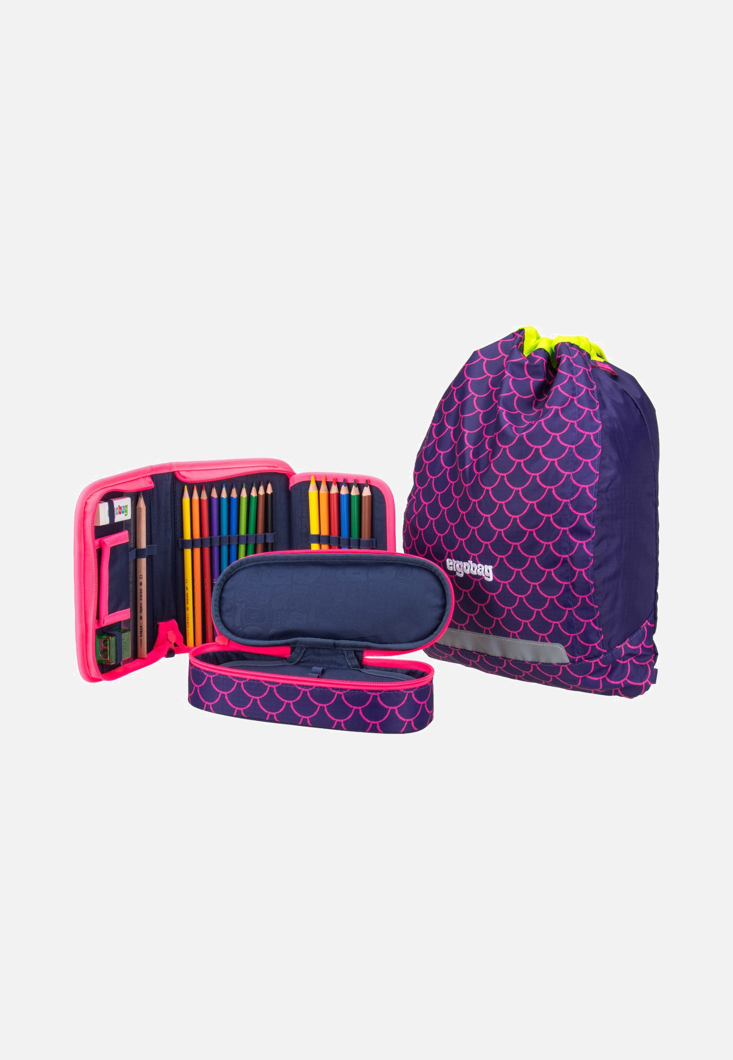 ergobag cubo light Set COLOR FLASH PerlentauchBär School Bag